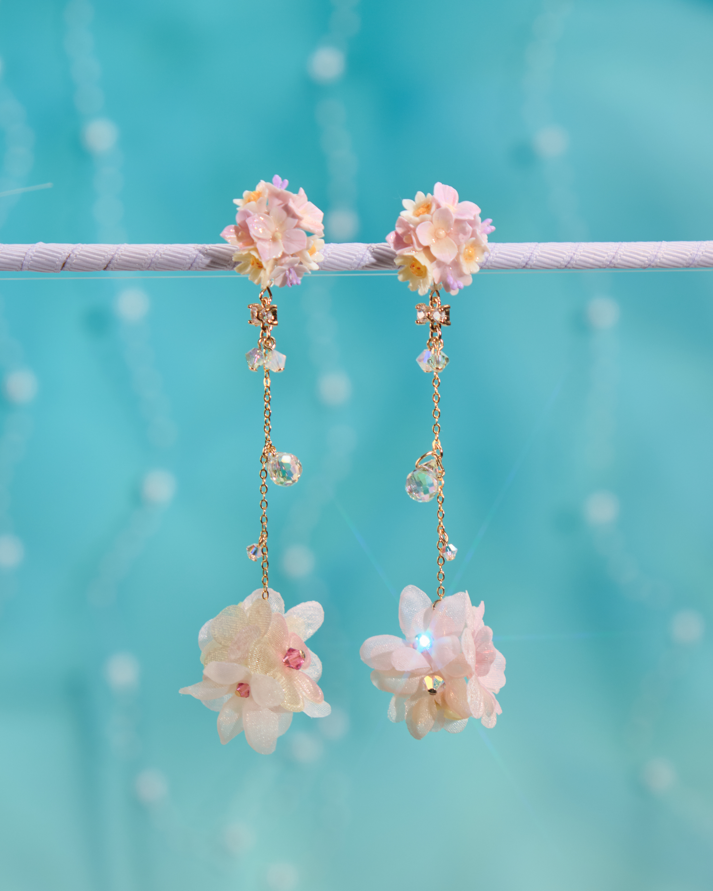 12127 兩用流星半花球耳環