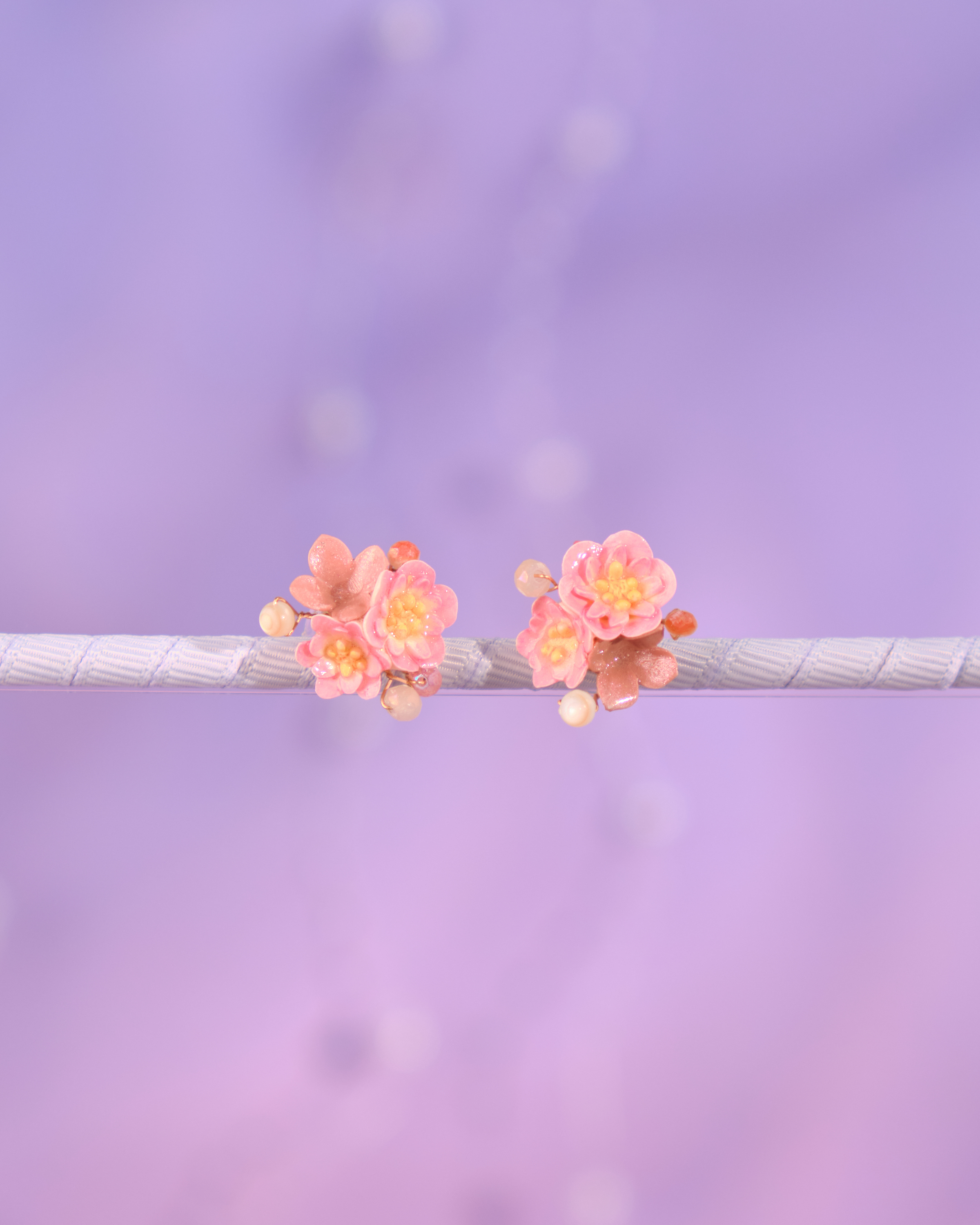 12120 三粒花耳釘