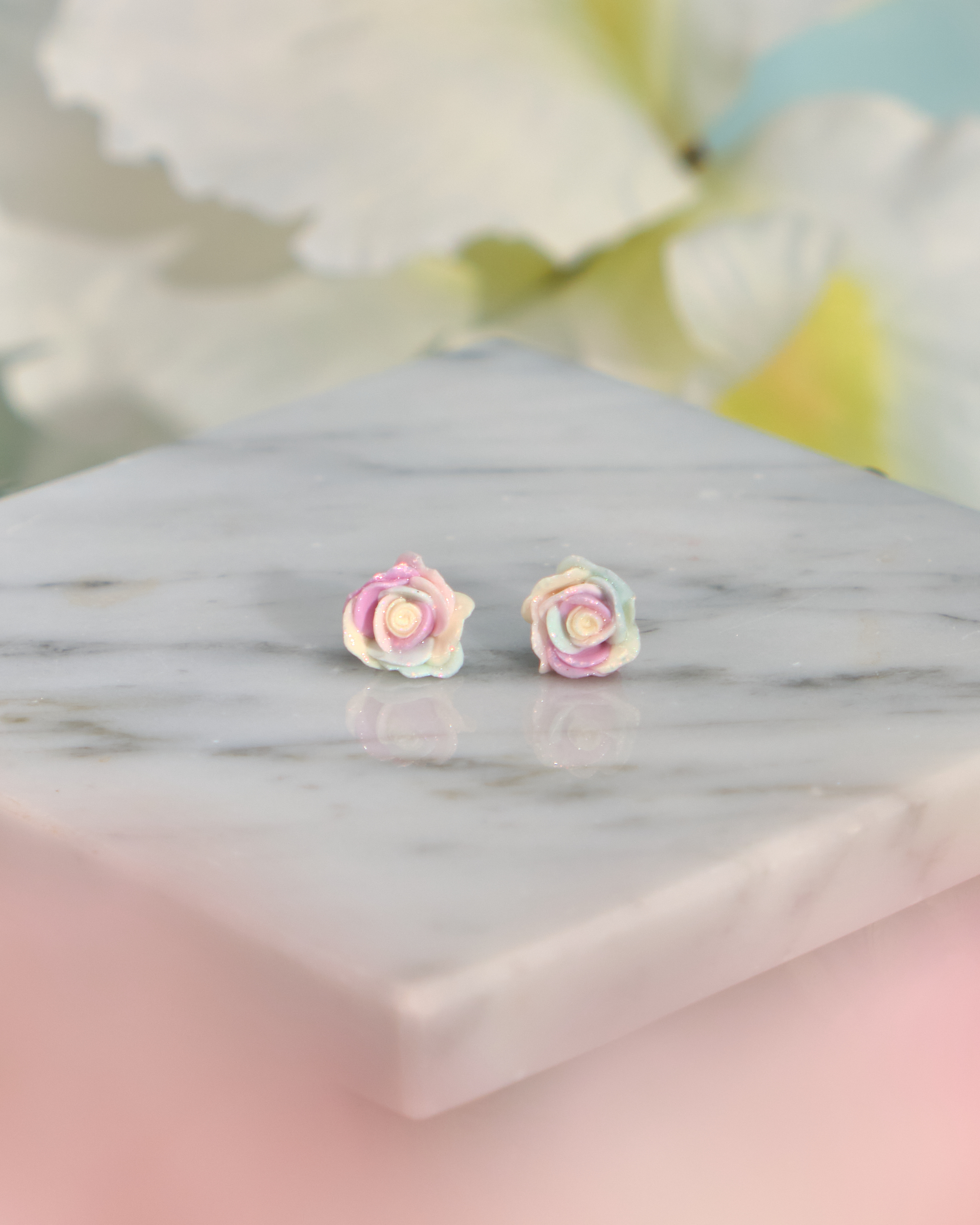 12117 小花單粒耳環