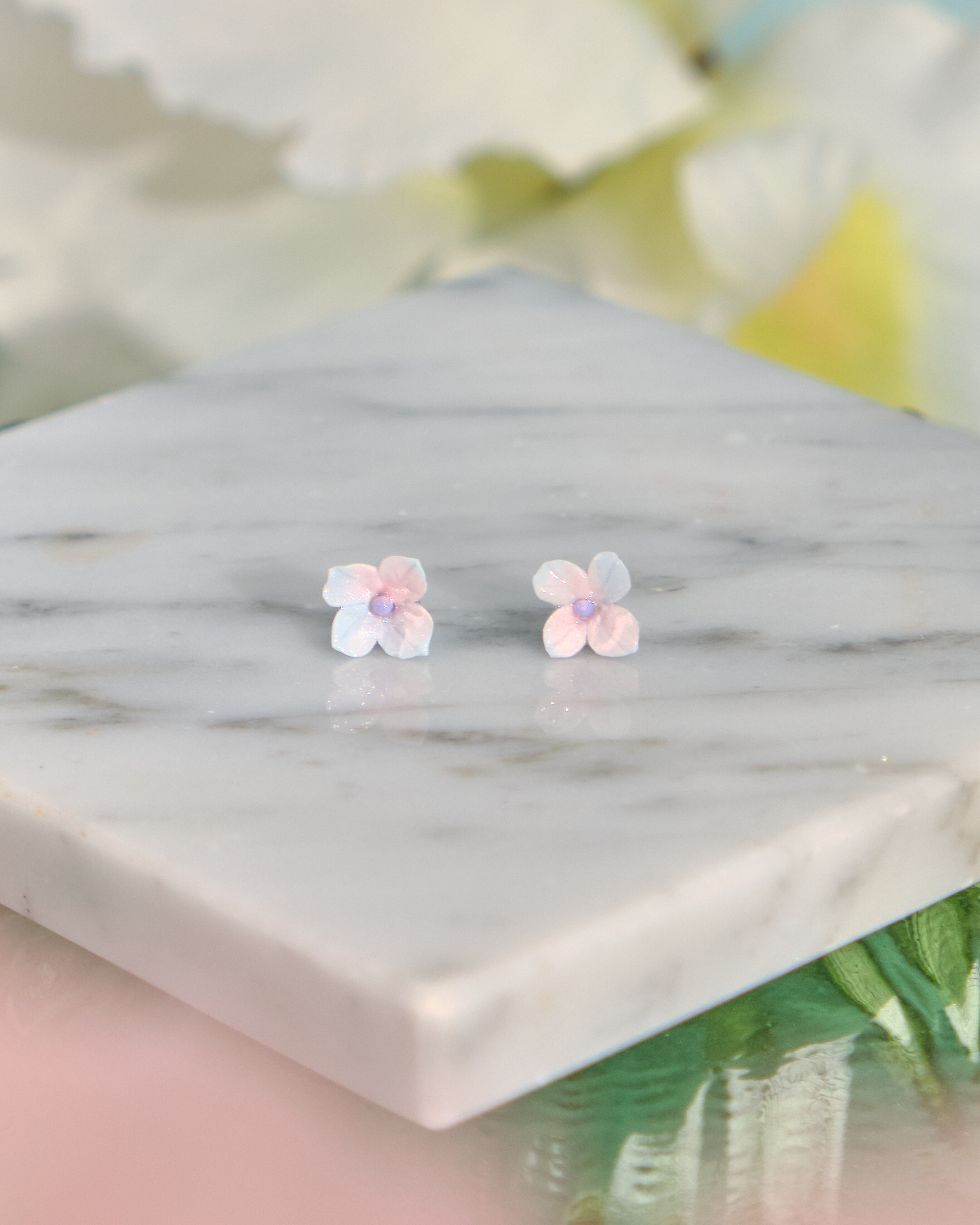 12113 小花單粒耳環