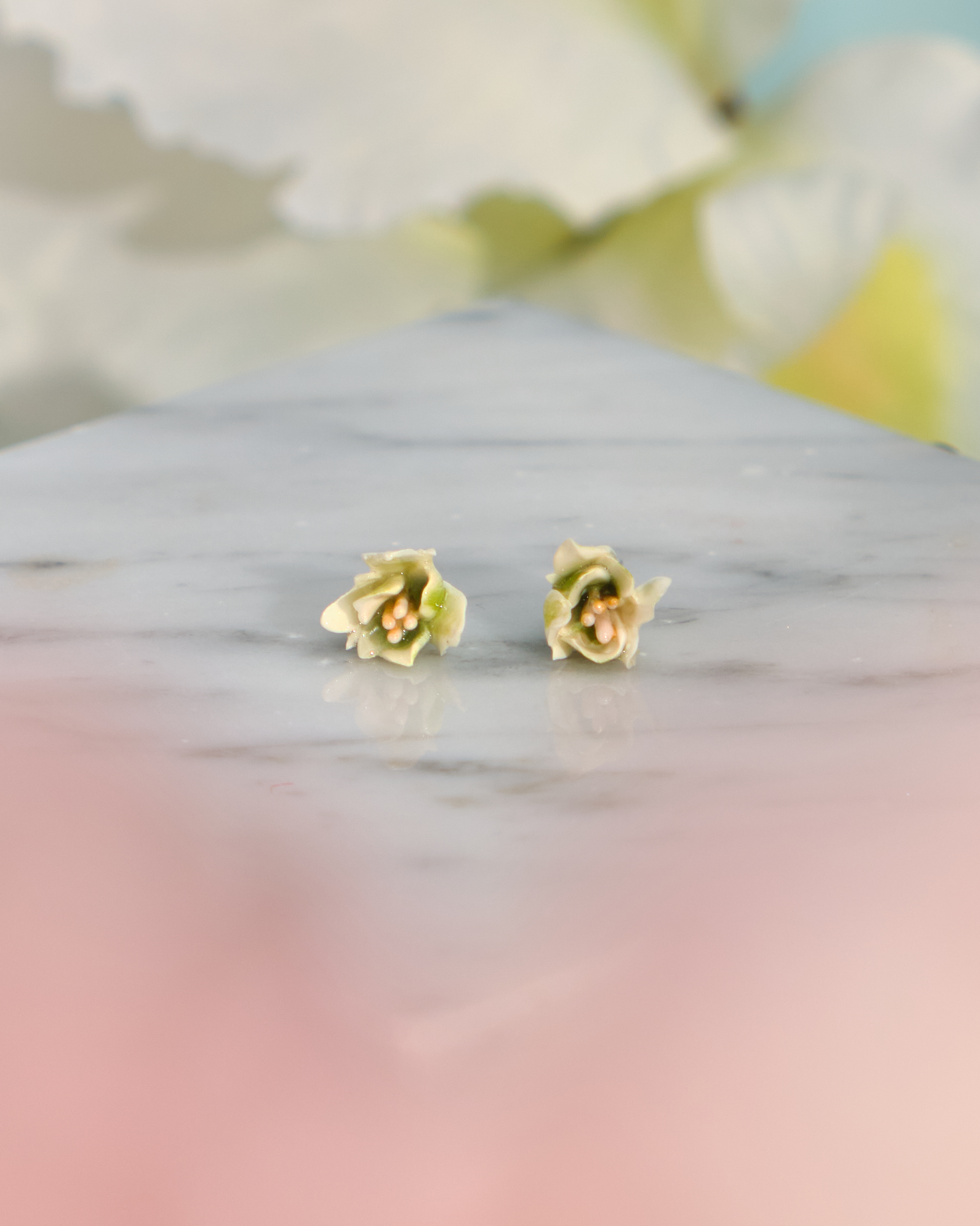 12108 小花單粒耳環