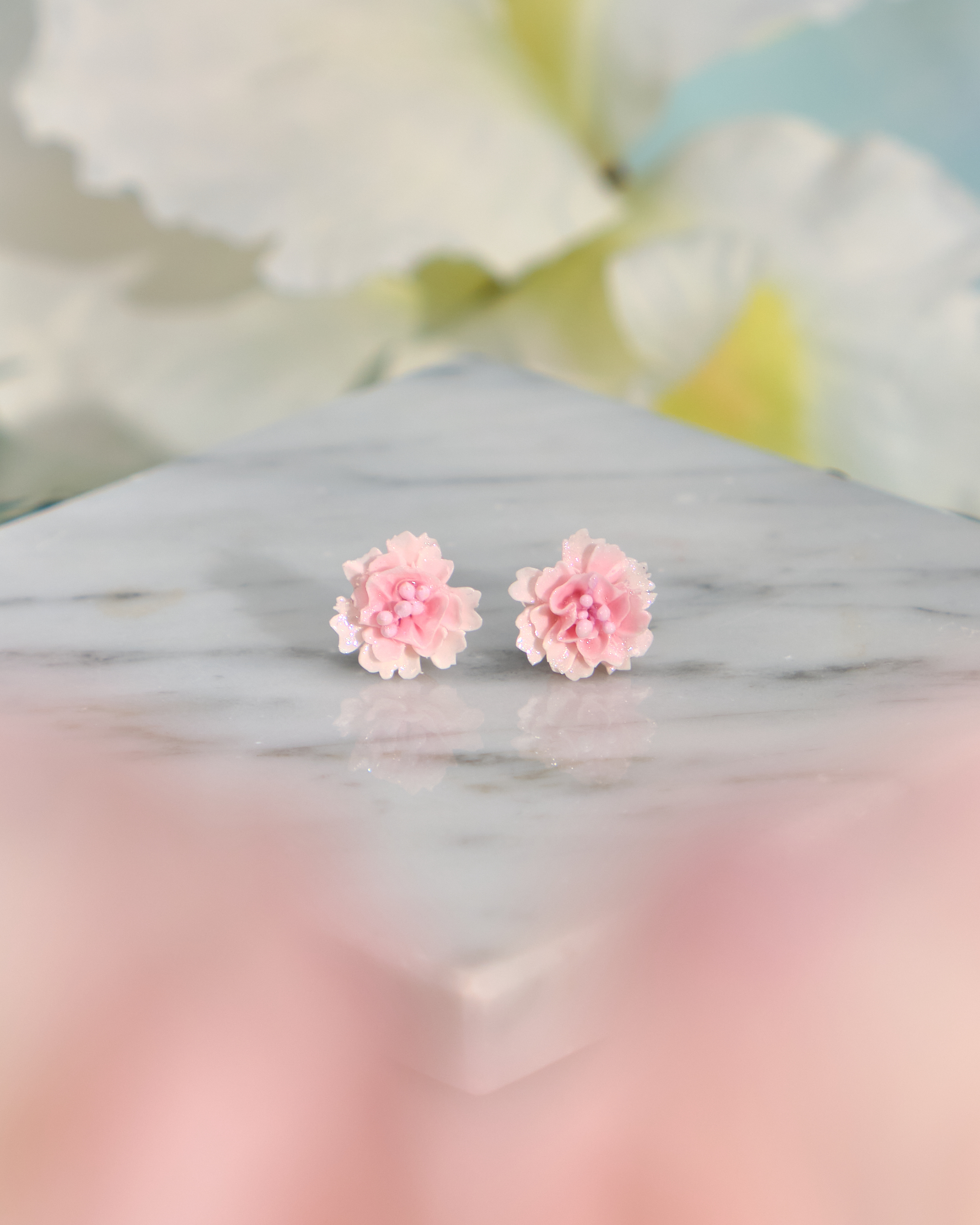 12107 小花單粒耳環