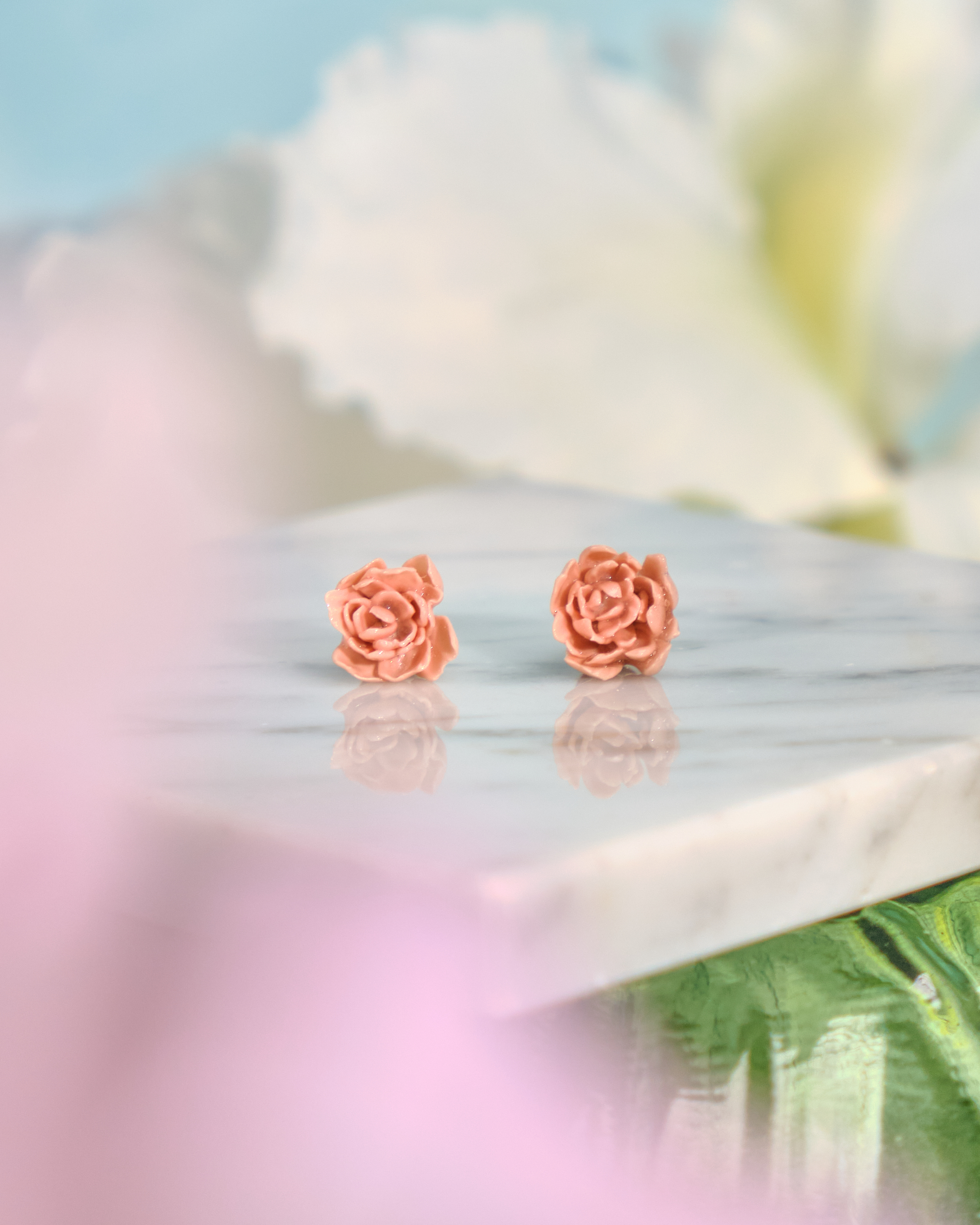 12106 小花單粒耳環