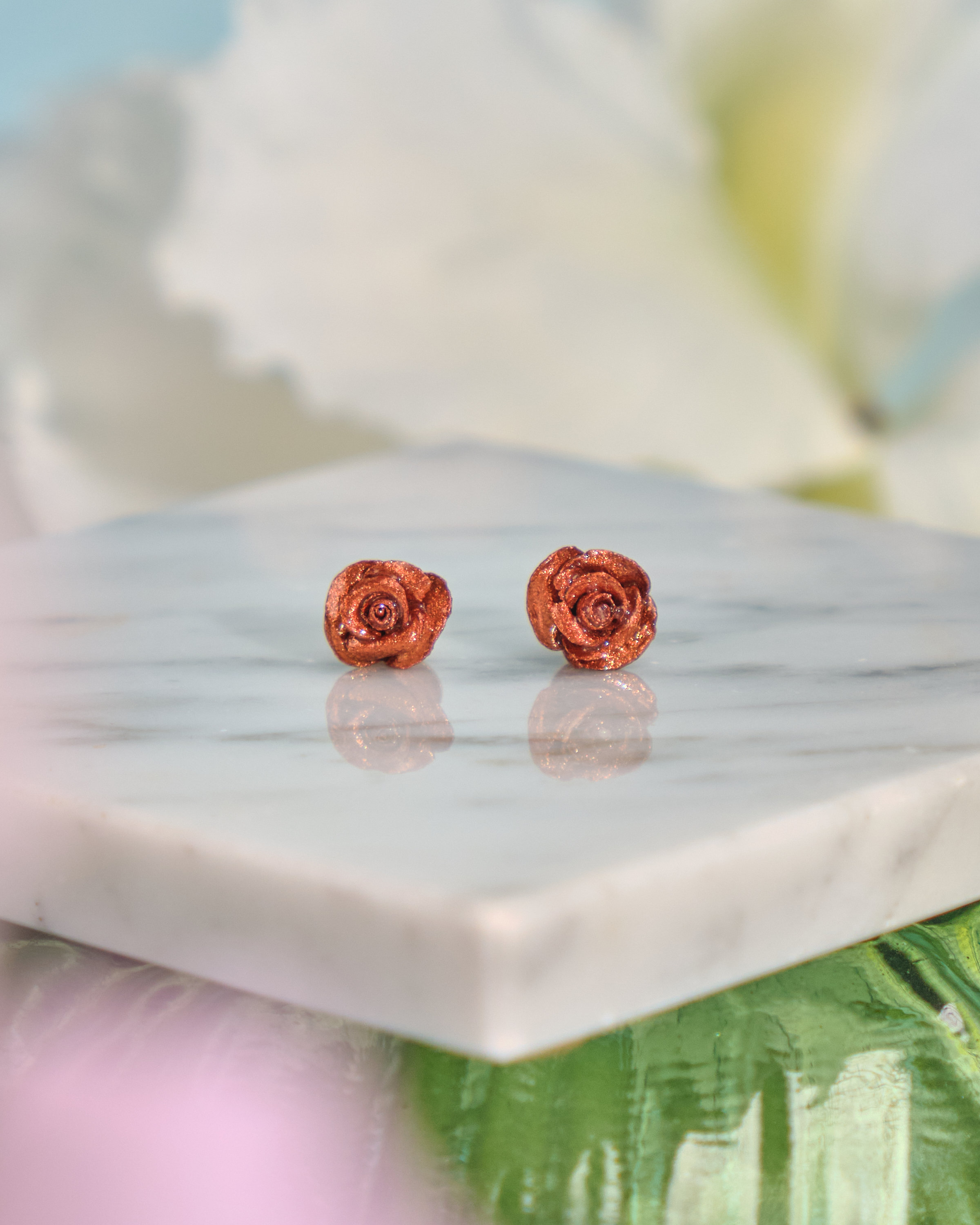 12103 小花單粒耳環