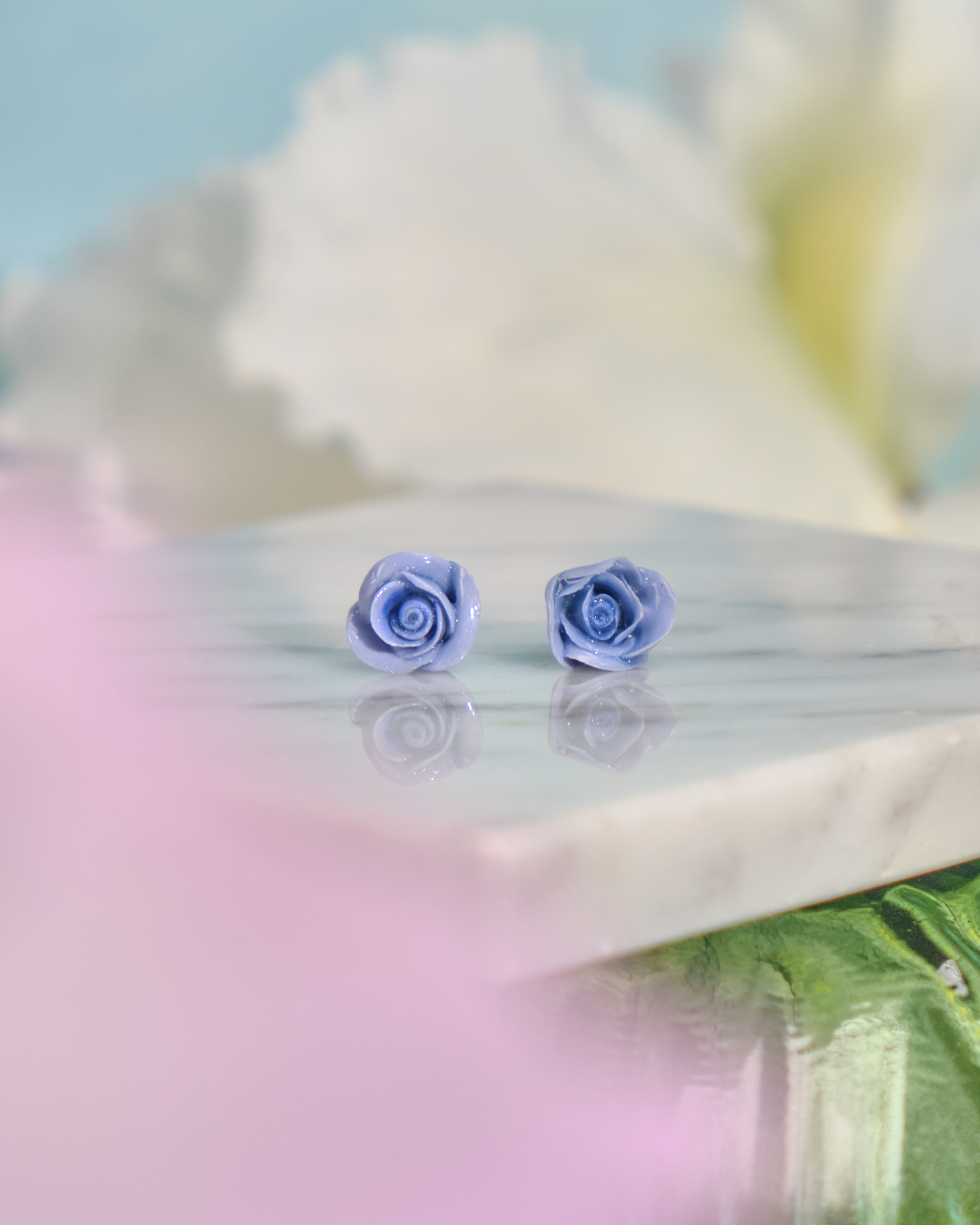 12100 小花單粒耳環