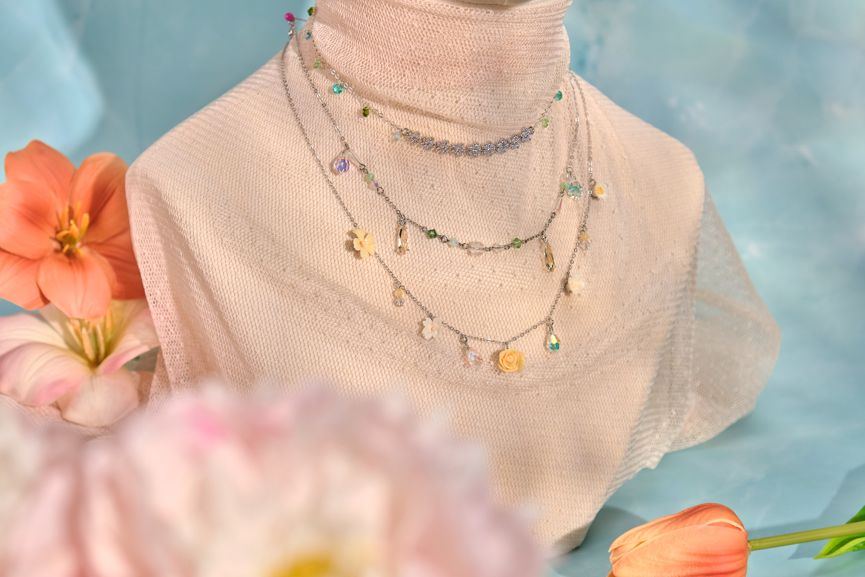 12087 三層頸鏈組合套裝