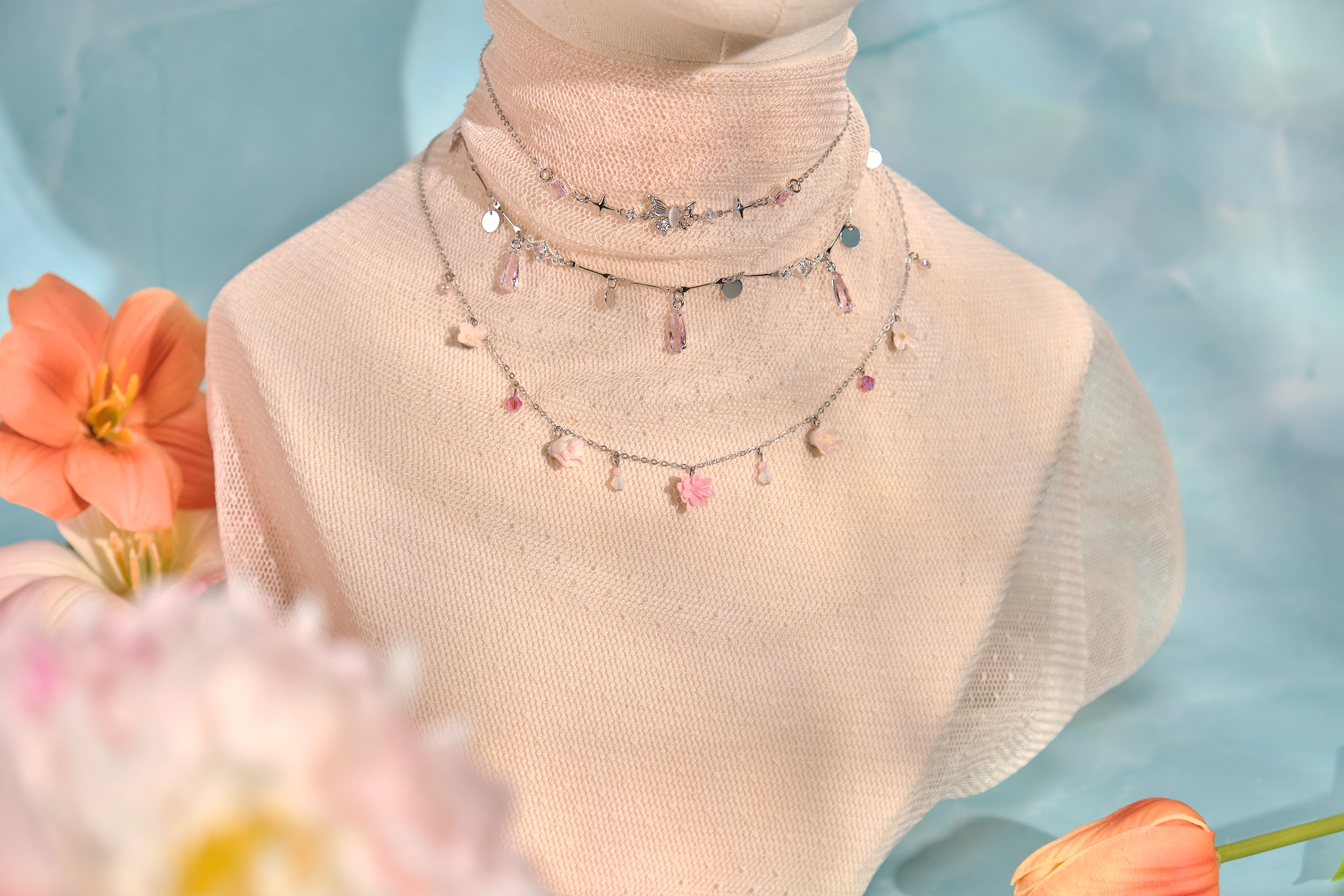 12086 三層頸鏈組合套裝