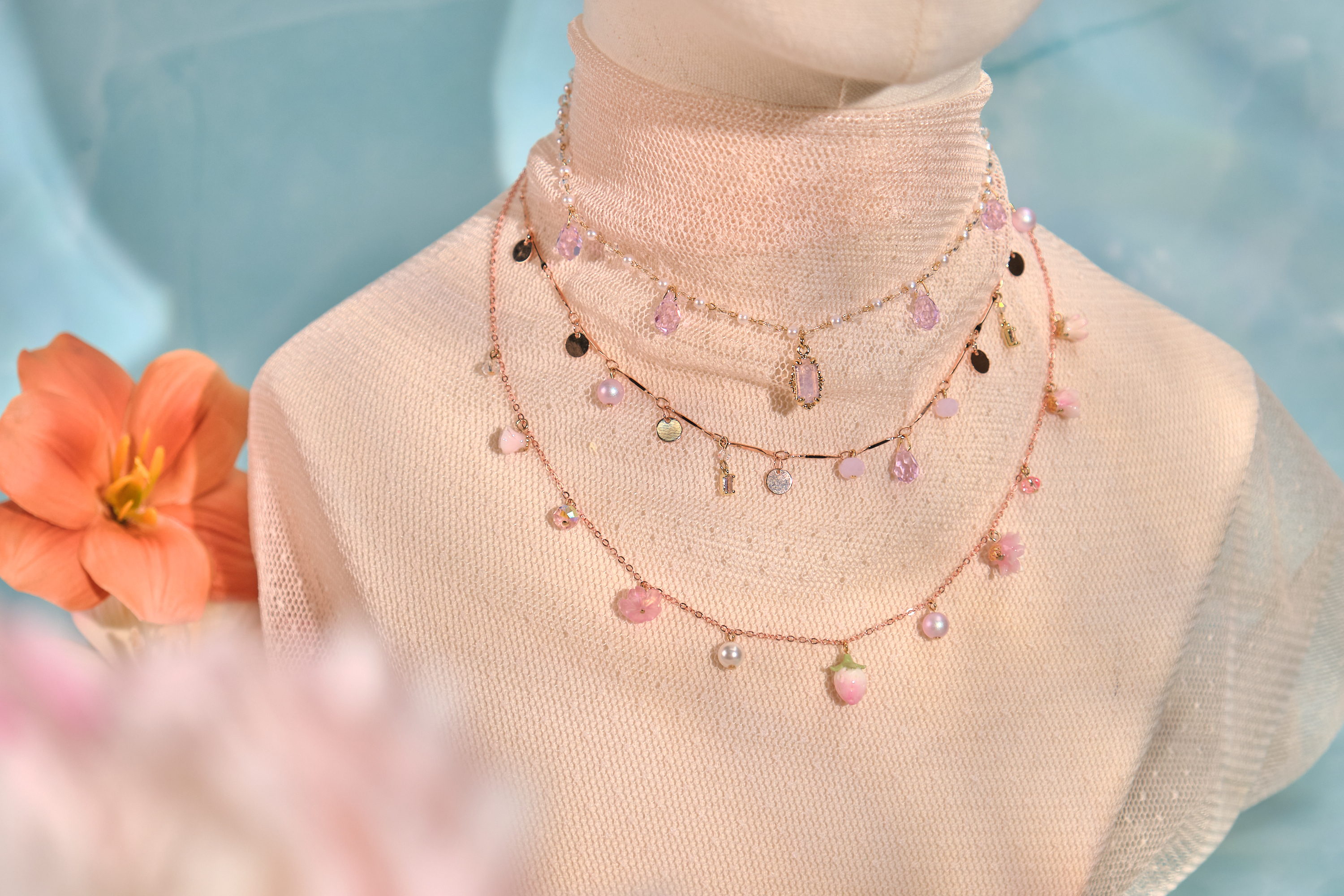 12083 三層頸鏈組合套裝