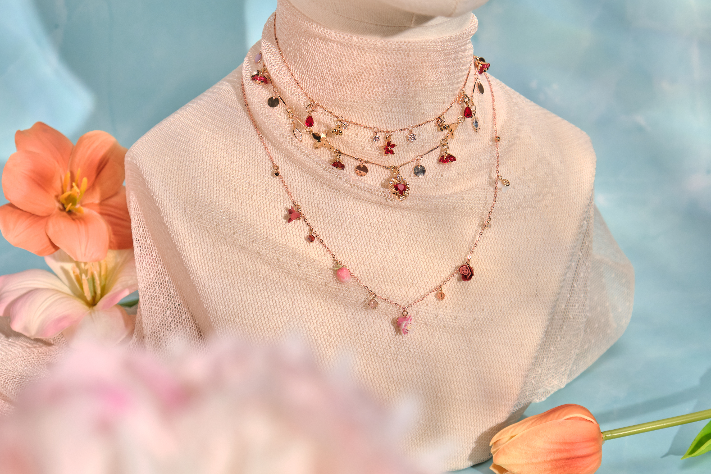 12082 三層頸鏈組合套裝