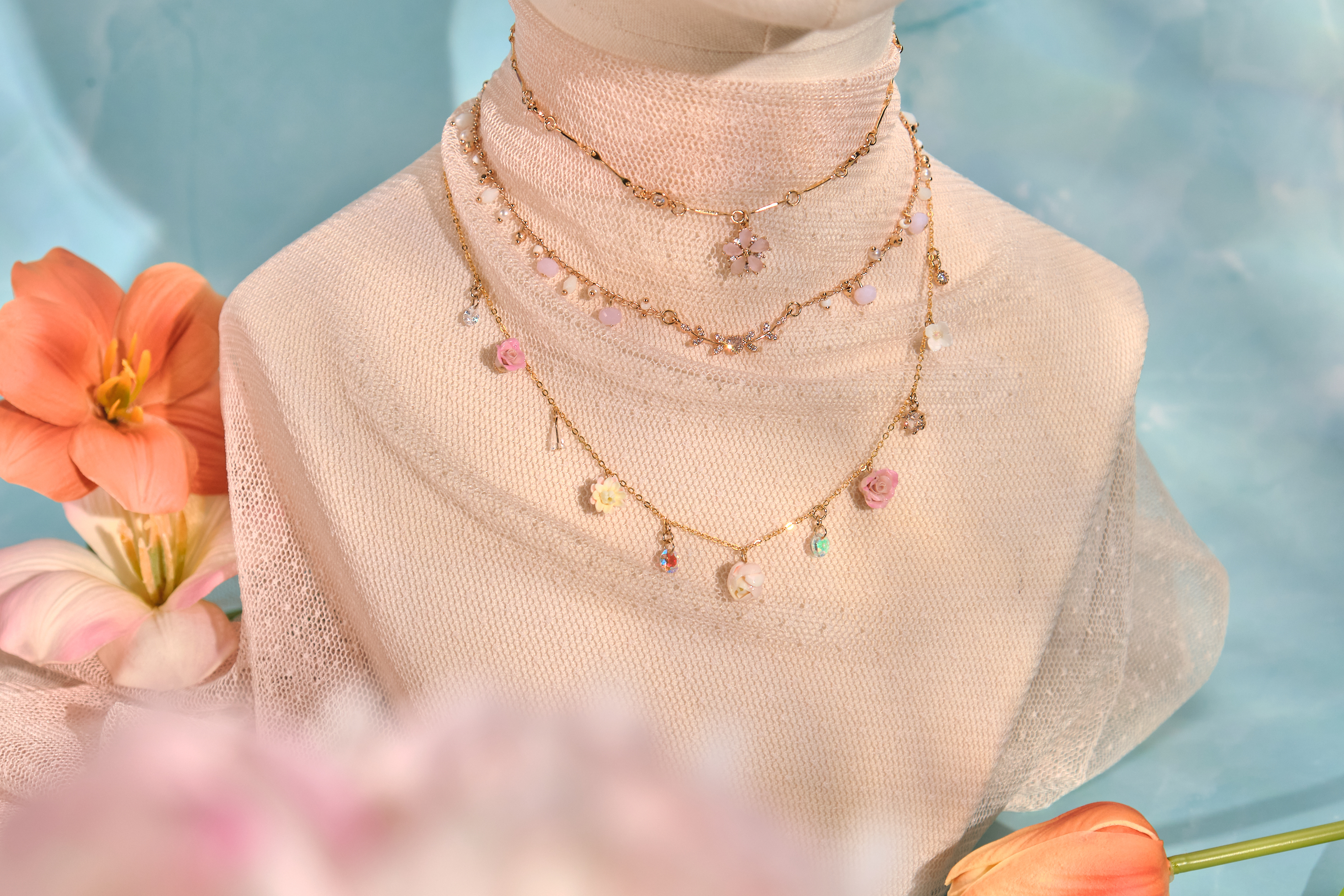 12081 三層頸鏈組合套裝