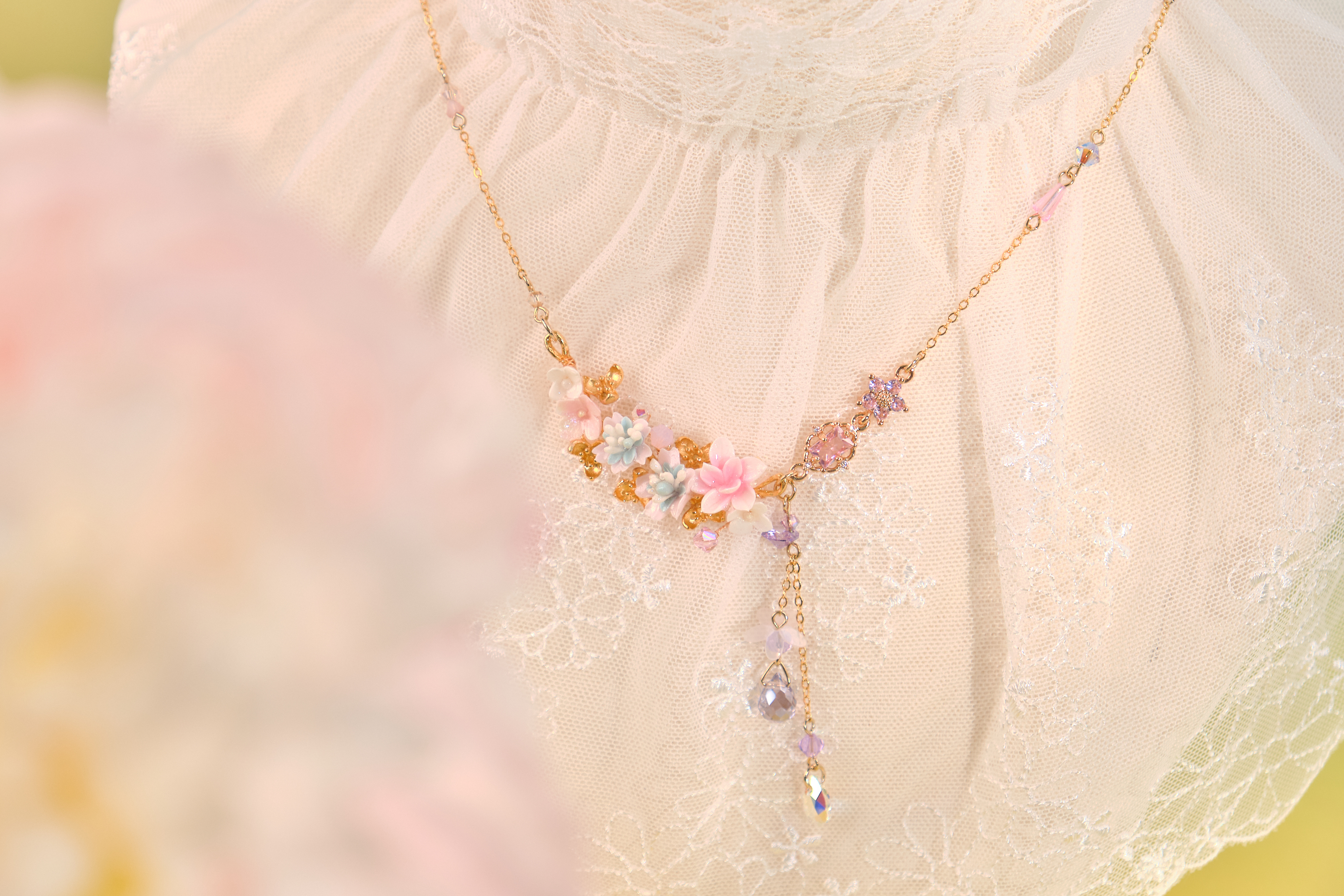 12064 夏夜舞會花束項鍊