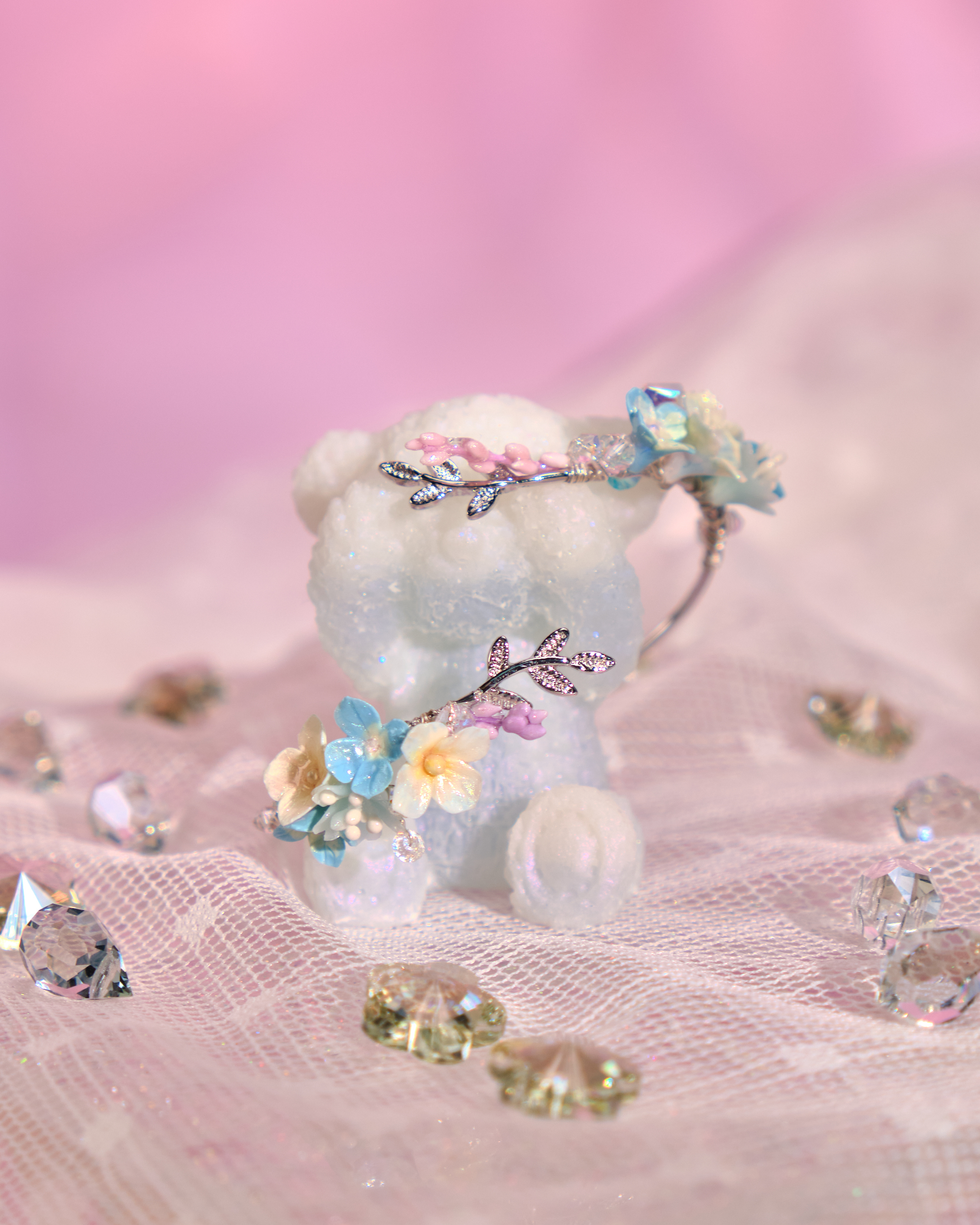 12054 小花金葉手鐲