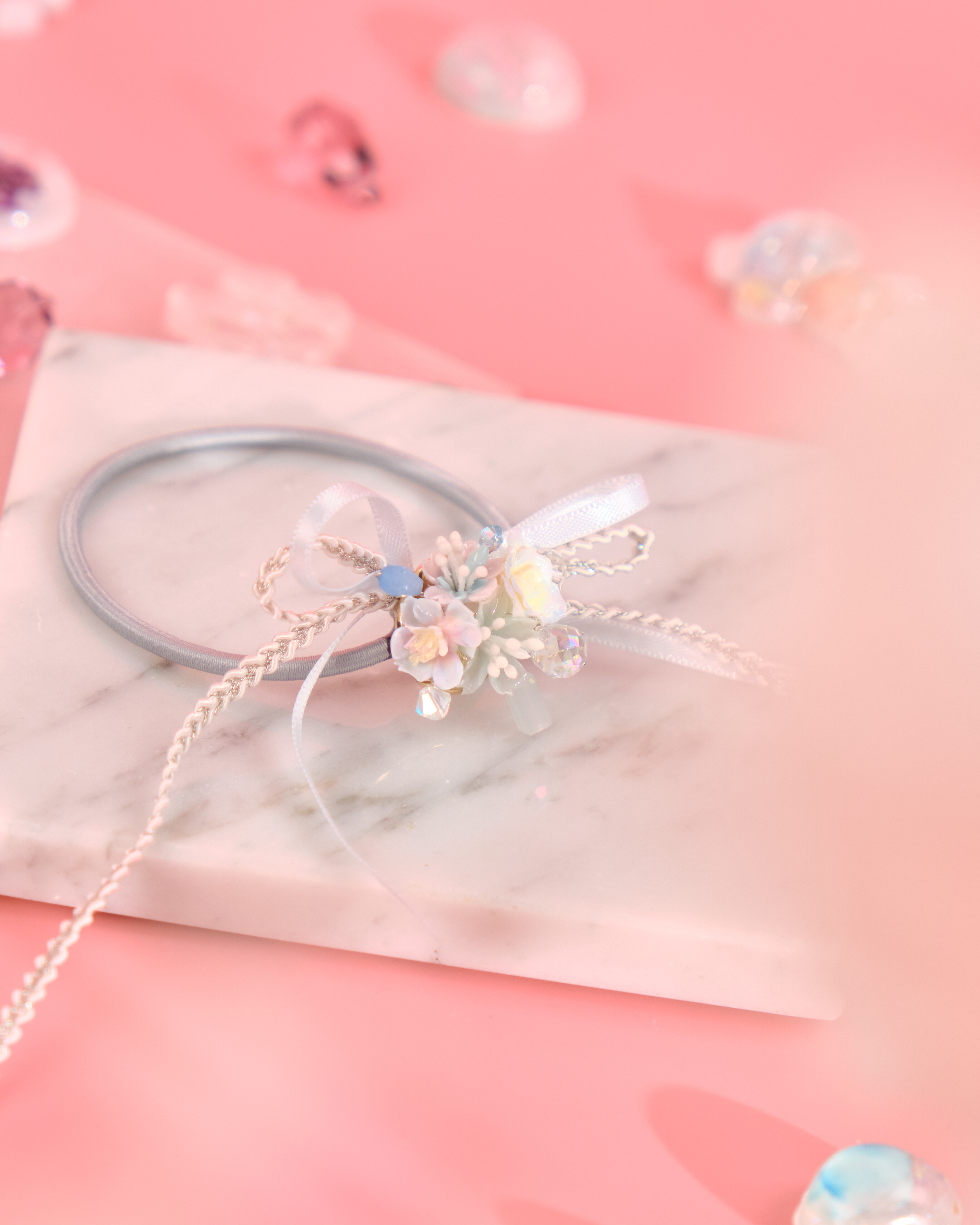 12041 小花束蝴蝶結橡筋