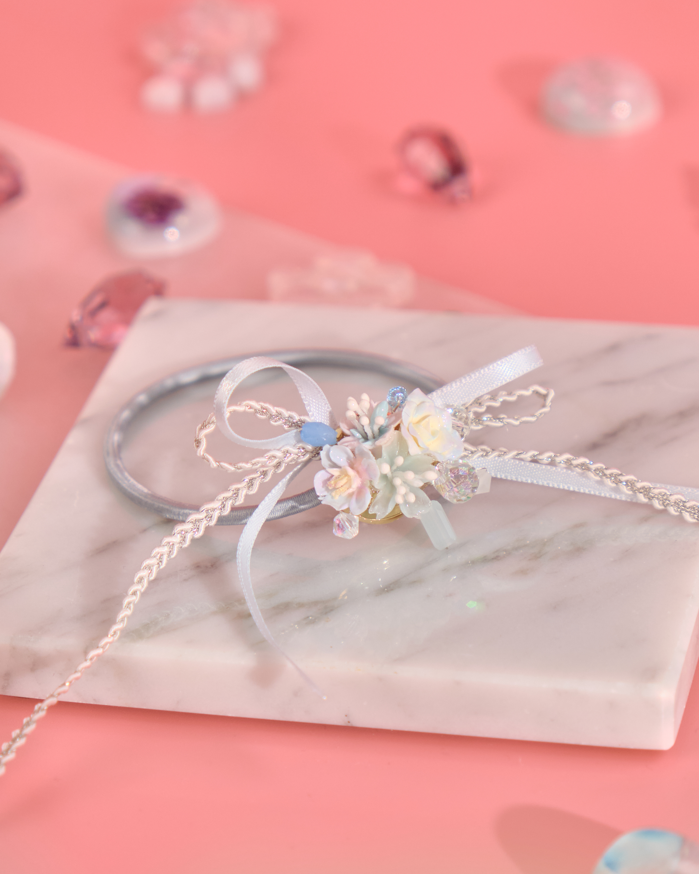 12041 小花束蝴蝶結橡筋