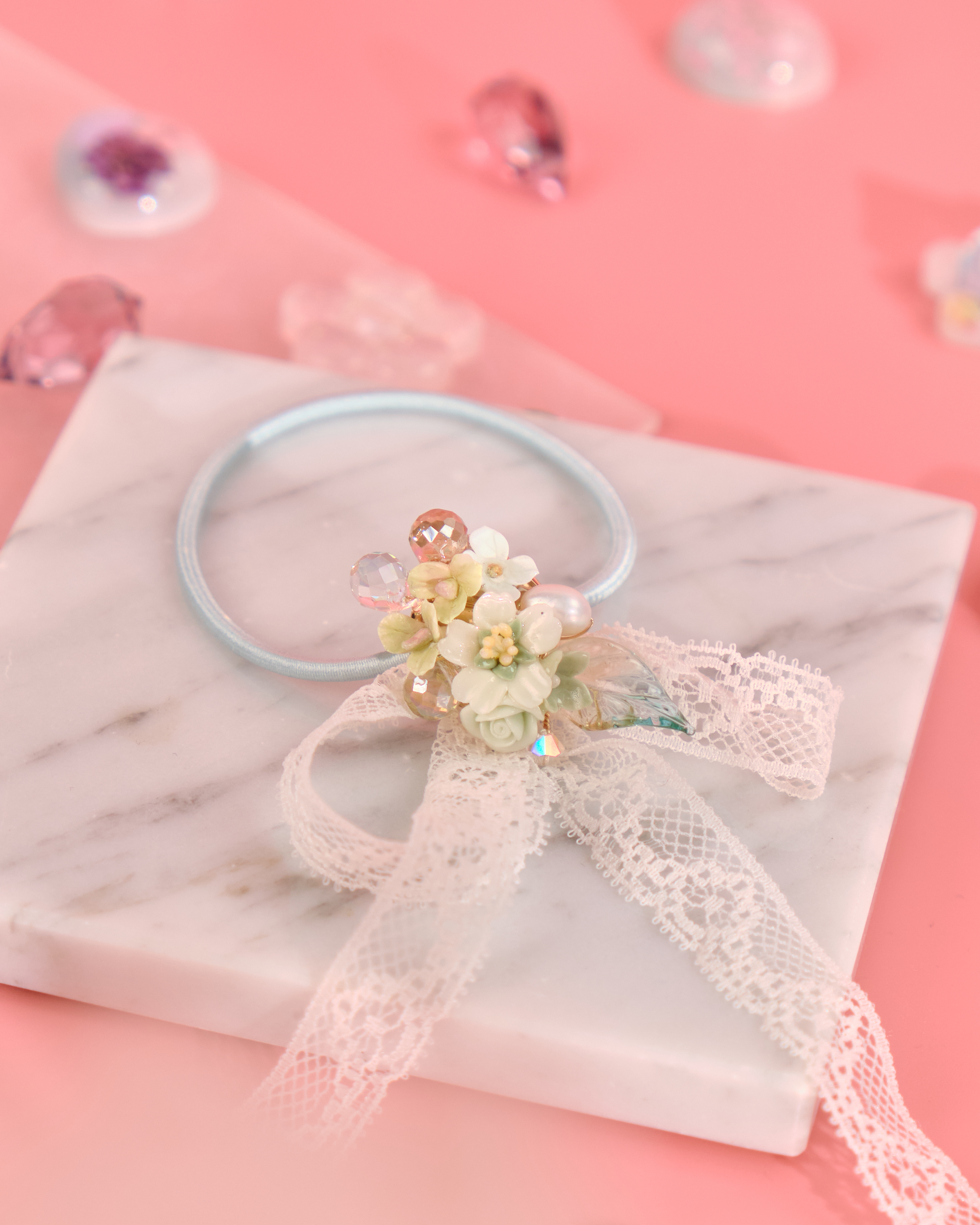 12040 小花束蝴蝶結橡筋