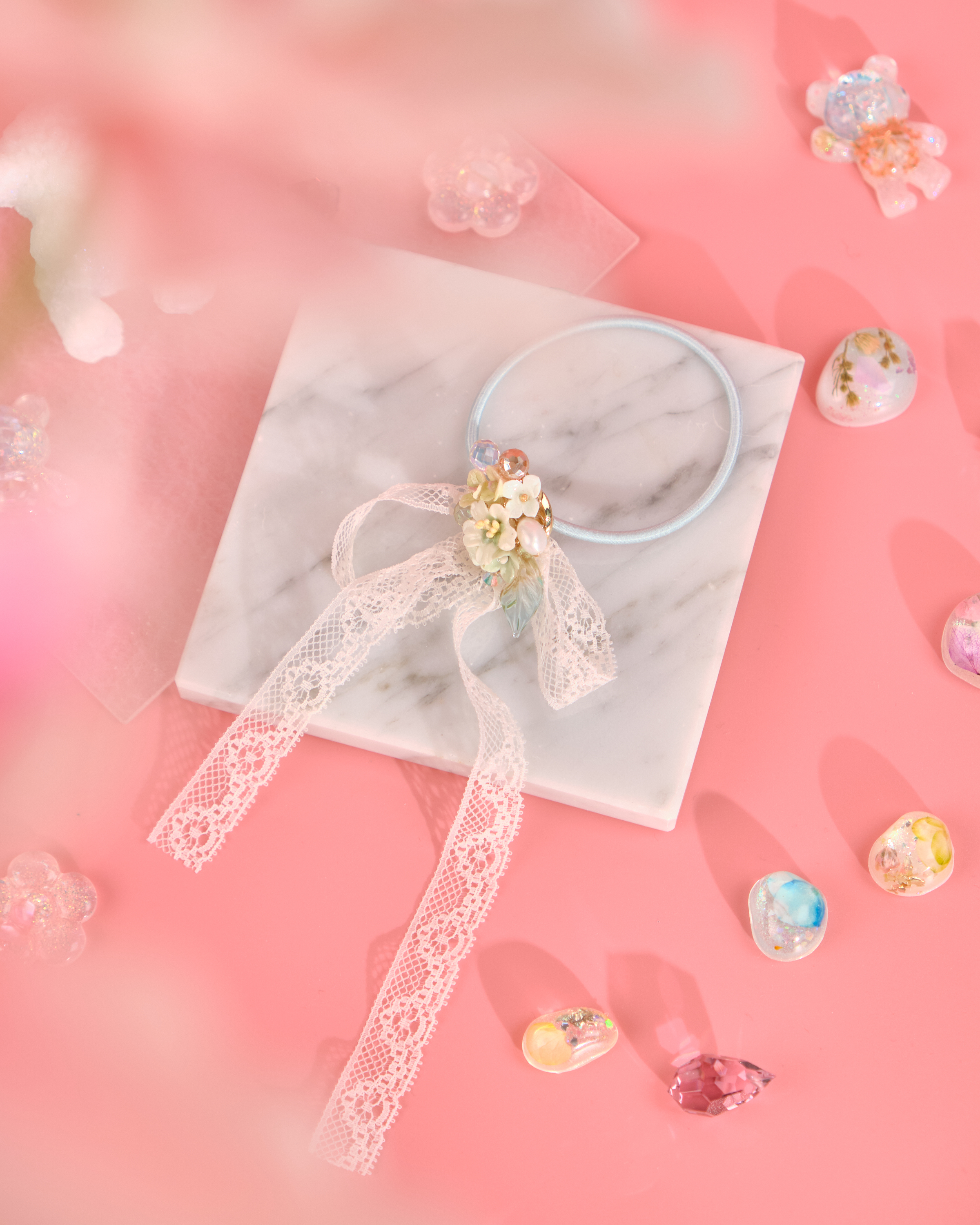 12040 小花束蝴蝶結橡筋