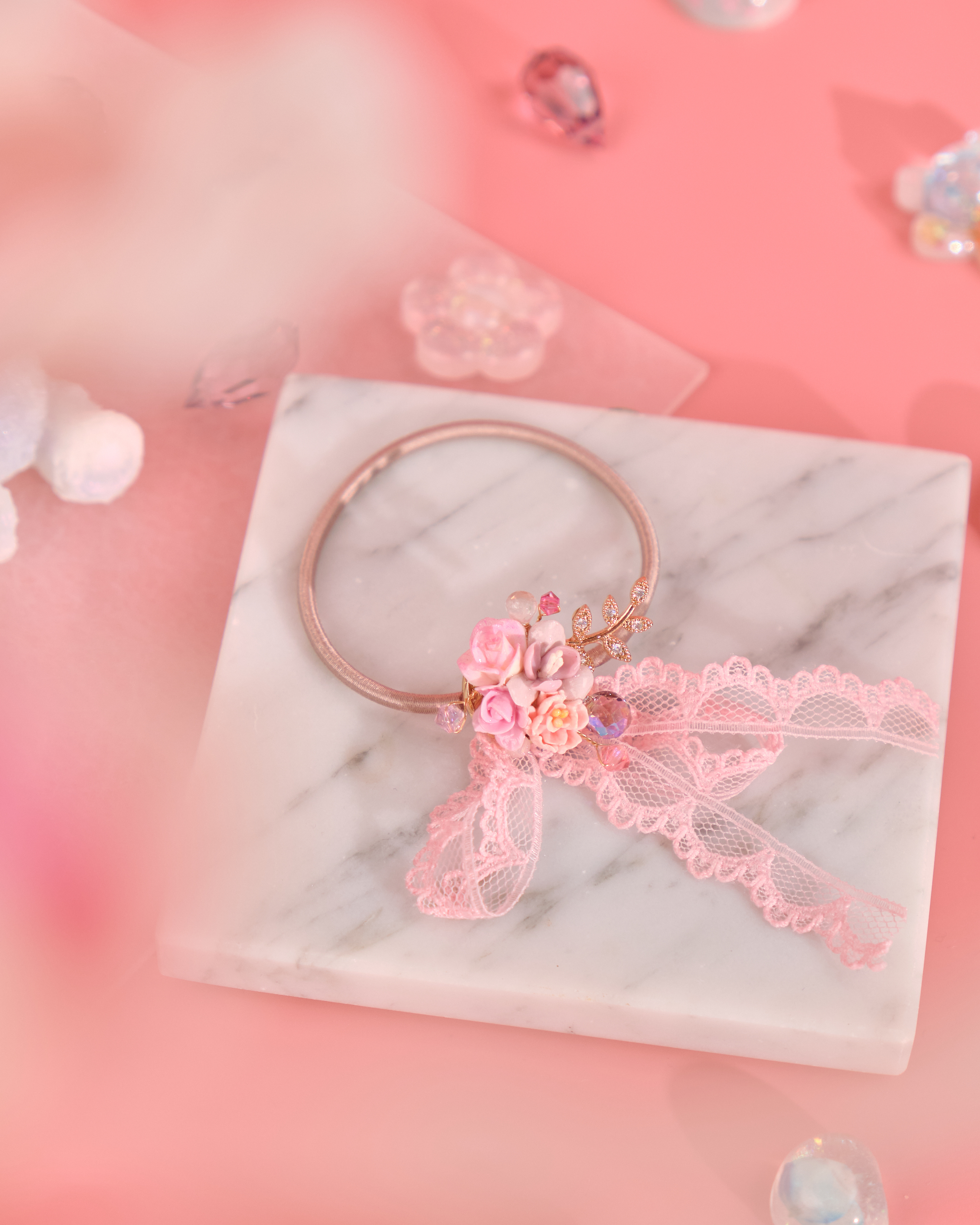 12039 小花束蝴蝶結橡筋