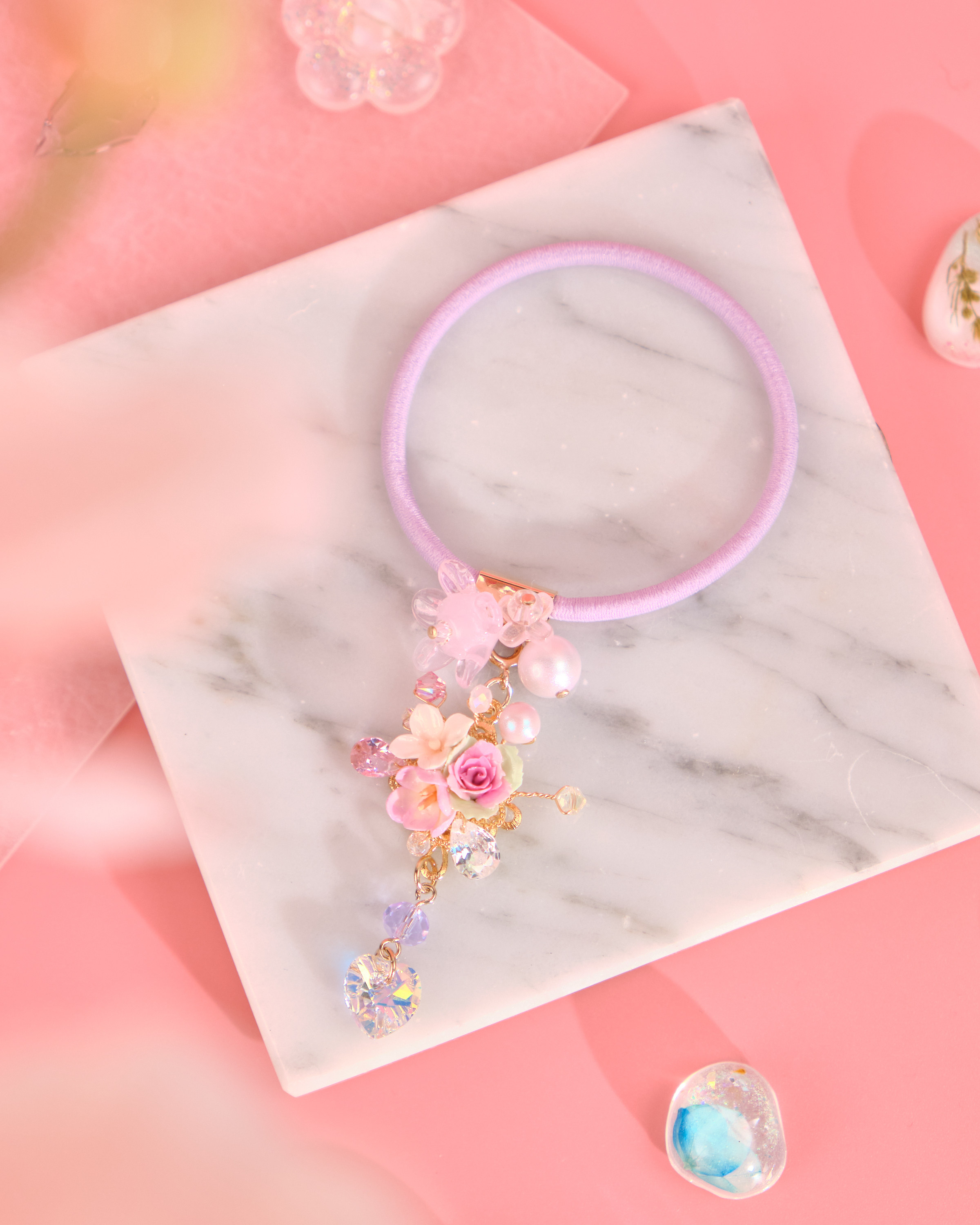 12038 小花束蝴蝶結橡筋