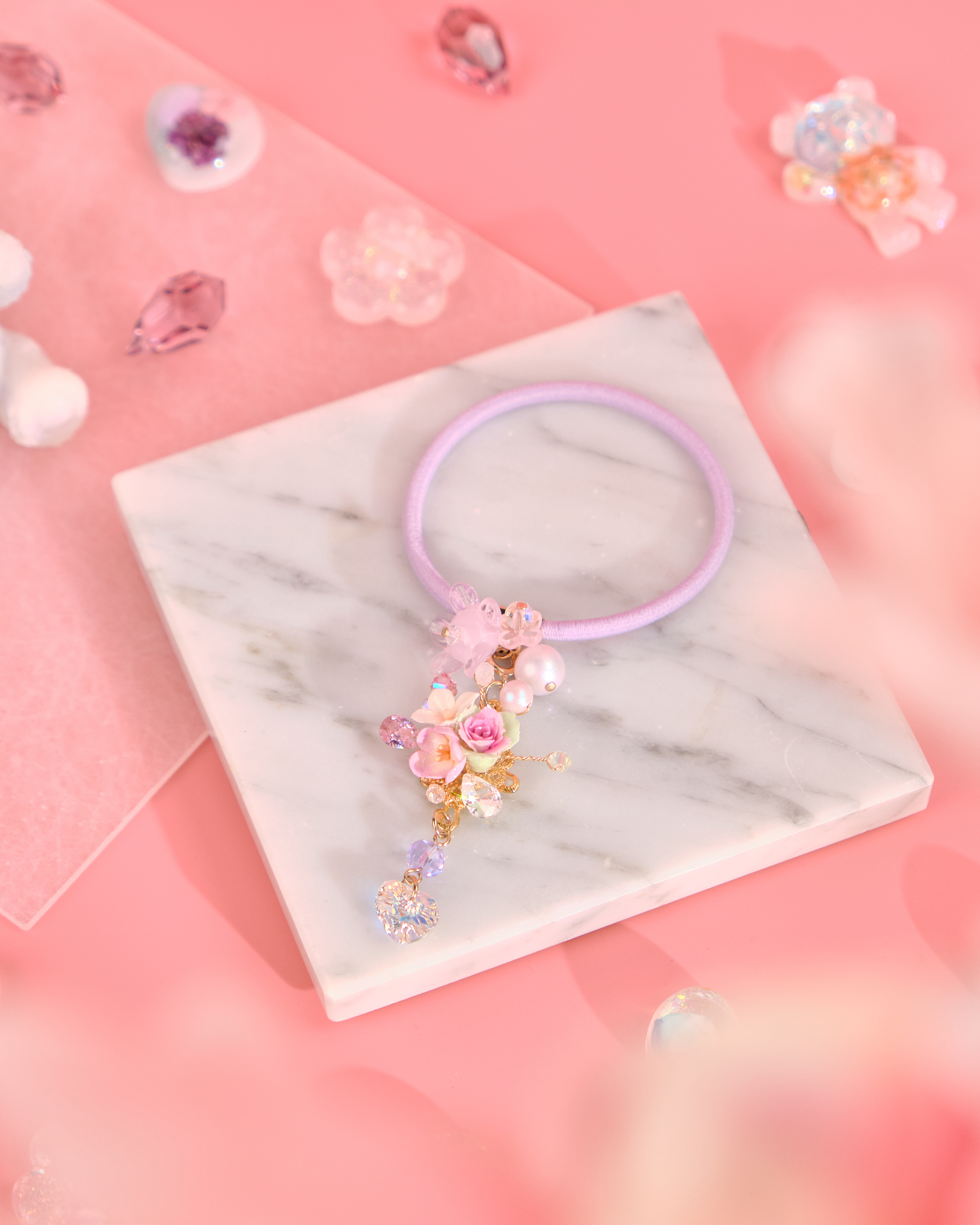 12038 小花束蝴蝶結橡筋