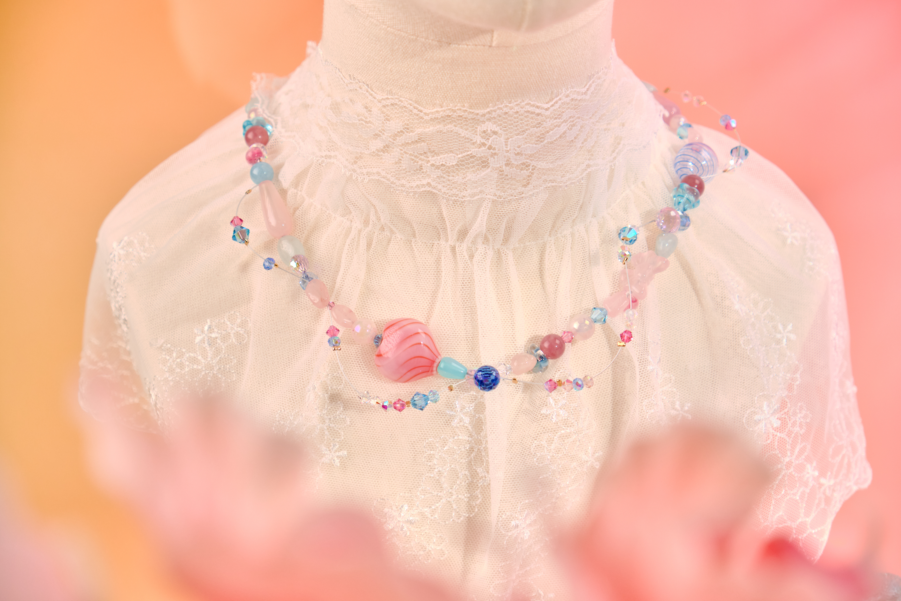 12032 民族風串珠頸鏈