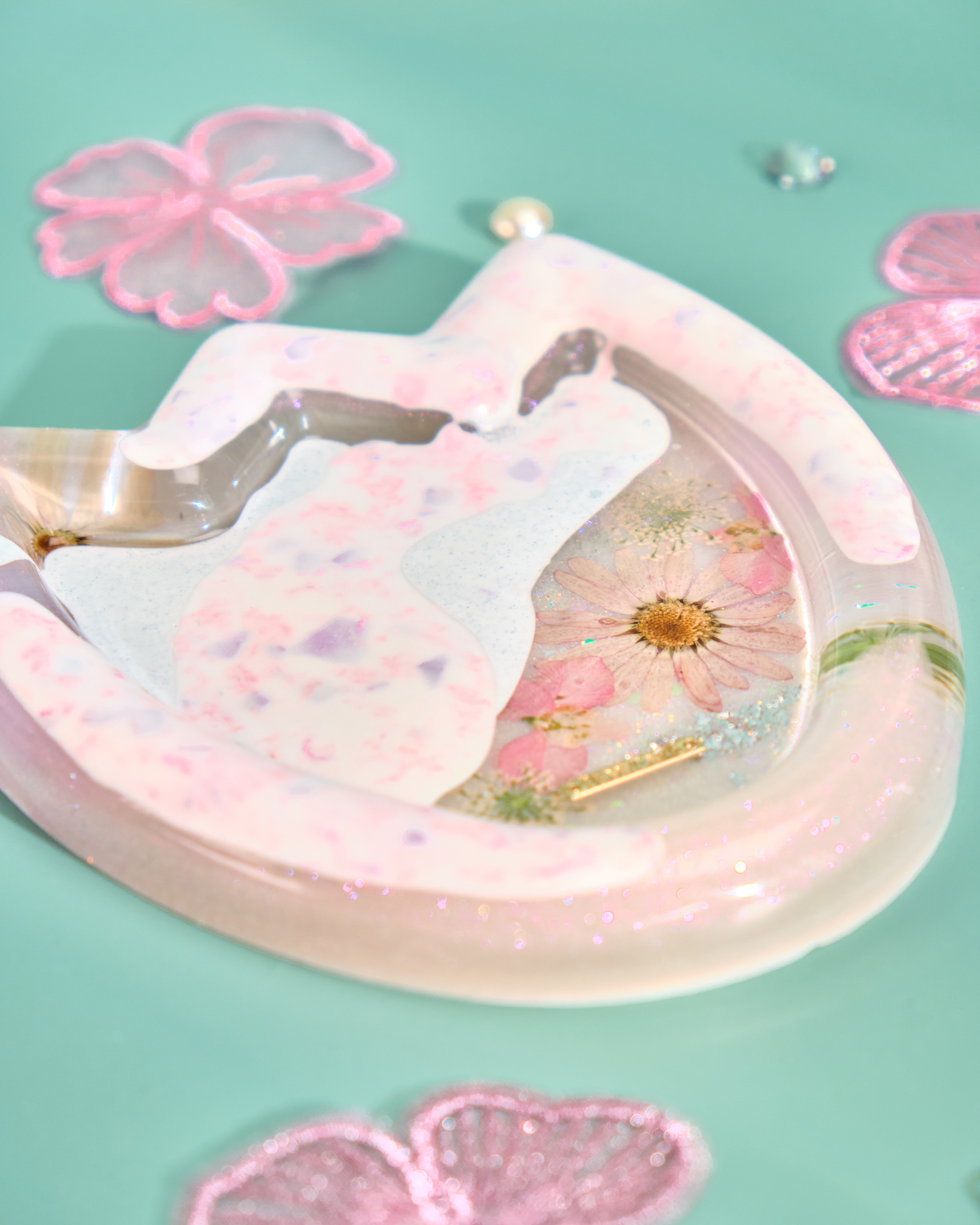 11997 Pressed Flower Accessories Resin Plate