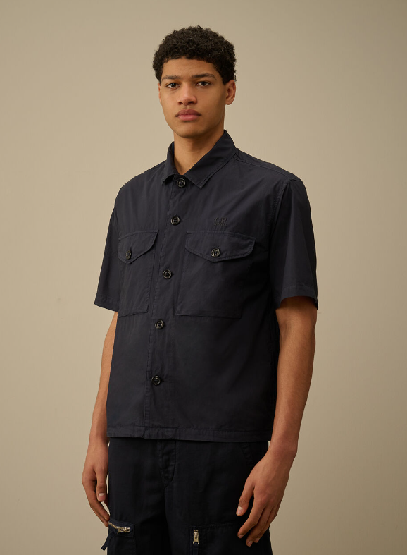 C.P. Company  Popeline 輕量感寬鬆短袖襯衫   JUL25