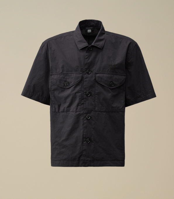 C.P. Company  Popeline 輕量感寬鬆短袖襯衫   JUL25