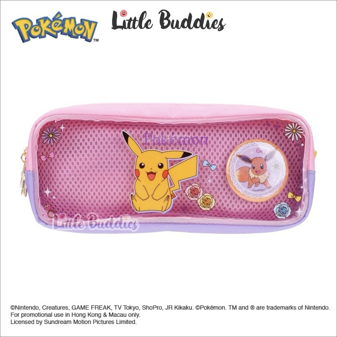 Pokemon 比卡超 雙拉鏈筆袋連襟章