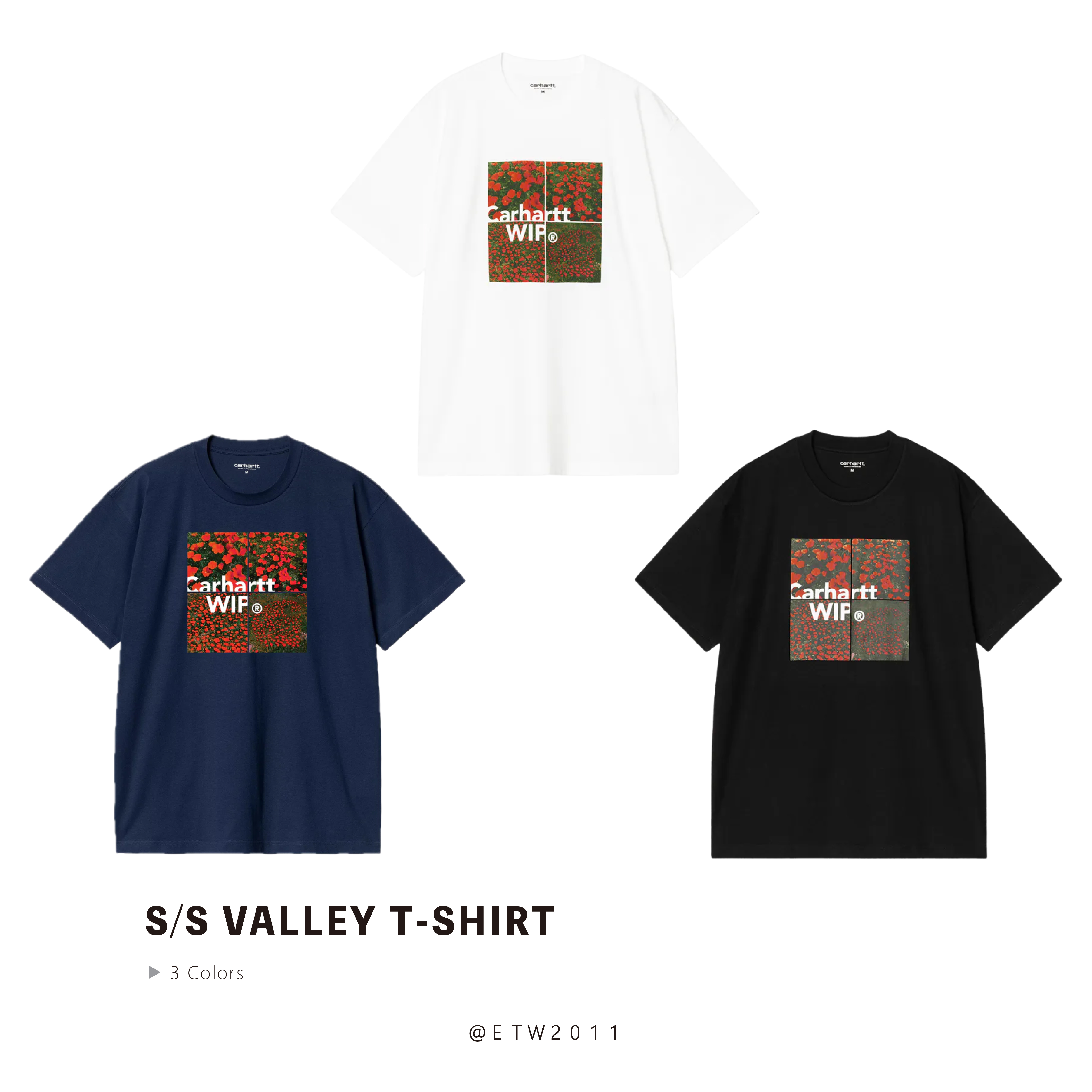 ☆ETW☆【EASY TO WEAR】CARHARTT WIP S/S Valley T-Shirt 山谷 紅花 卡哈 短袖 短T