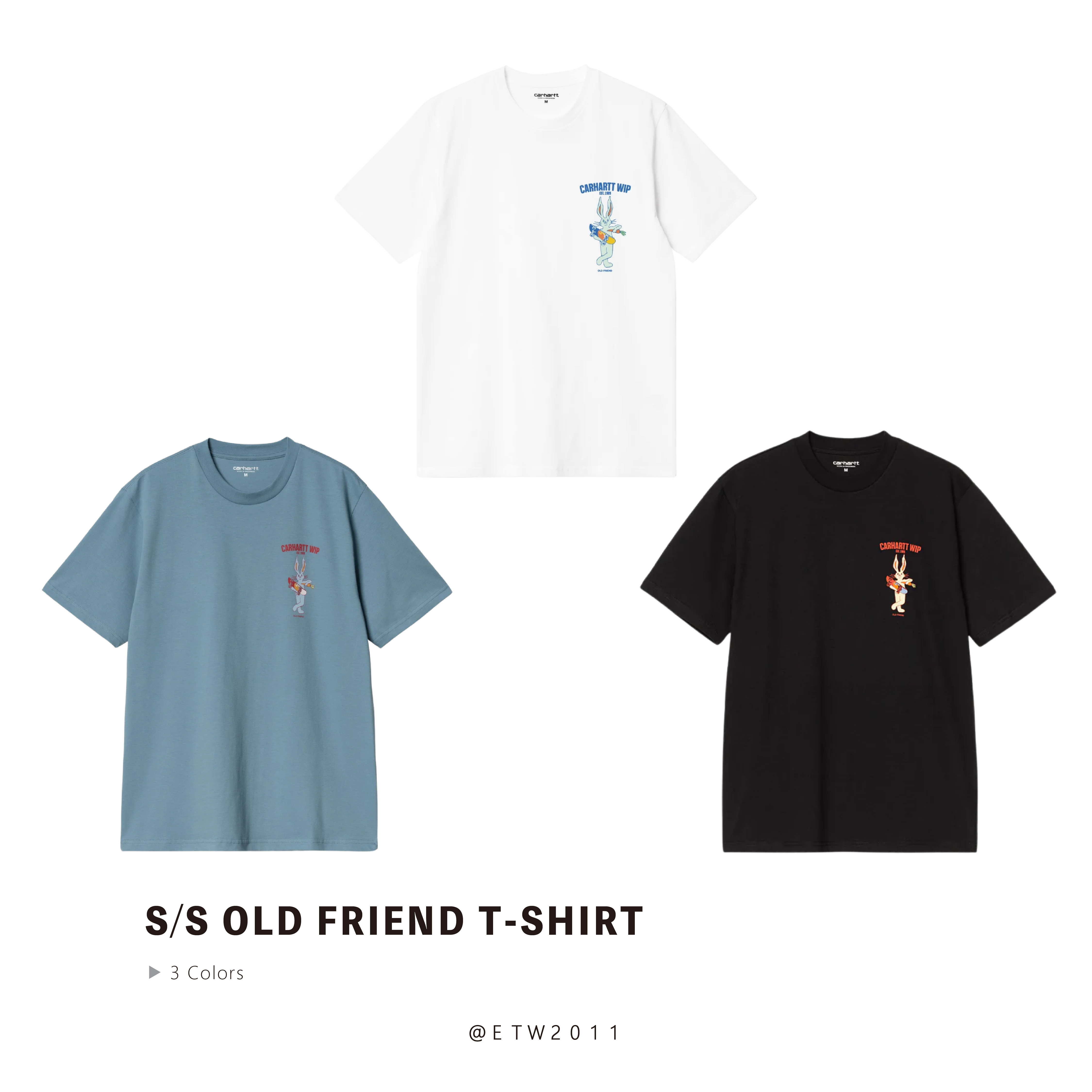 ☆ETW☆【EASY TO WEAR】CARHARTT WIP S/S Old Friend T-Shirt 兔子 老朋友 滑板 卡哈 短T 短袖