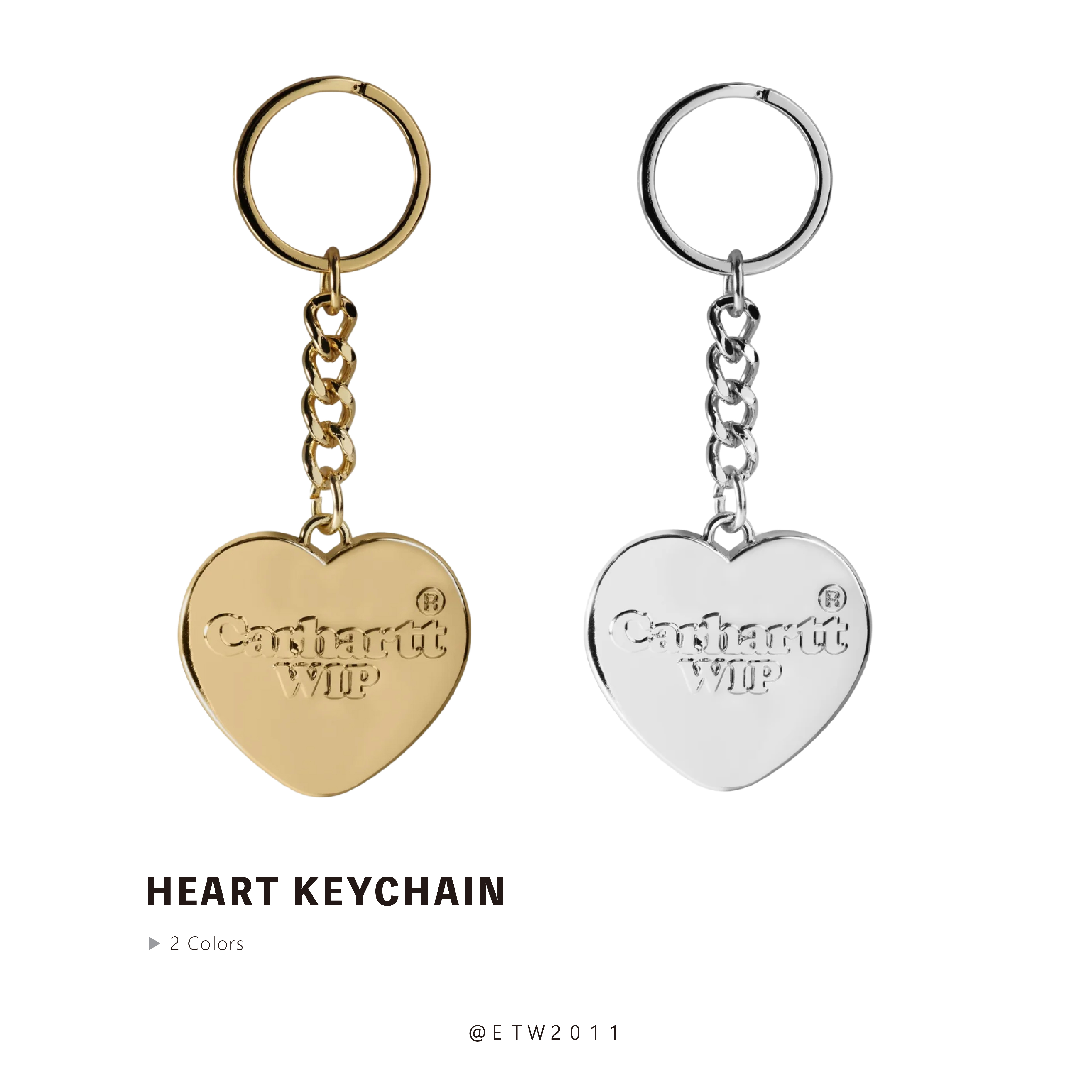 ☆ETW☆【EASY TO WEAR】CARHARTT WIP Heart Keychain 卡哈 鑰匙圈 愛心 吊飾
