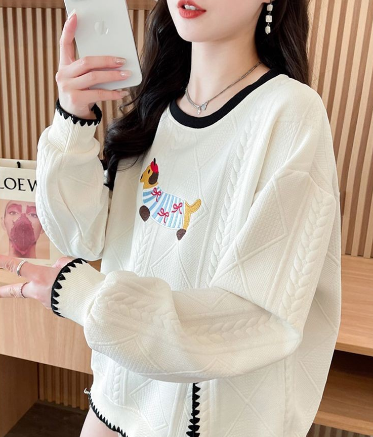 Cute Dachshund Print Sweatshirt