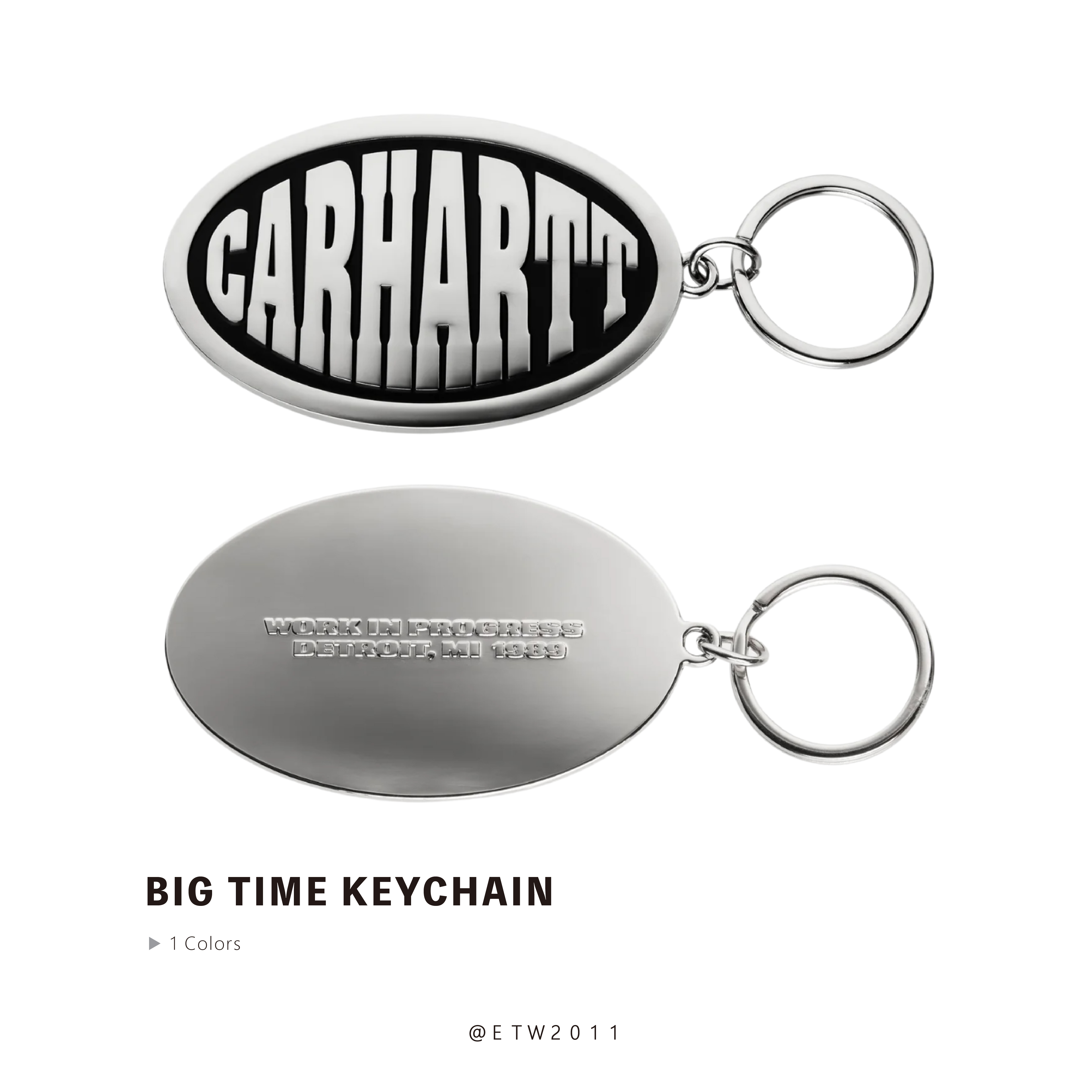 ☆ETW☆【EASY TO WEAR】CARHARTT WIP Big Time Keychain 卡哈 LOGO 鑰匙圈 吊飾