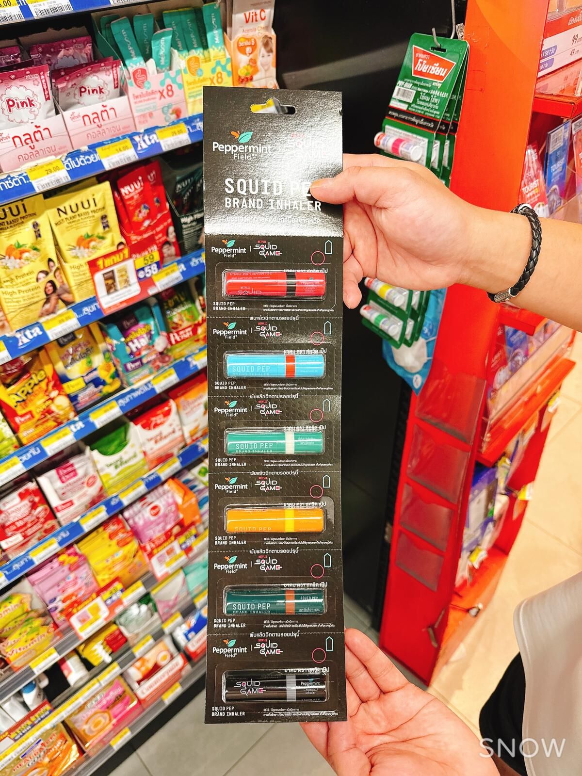 魷魚遊戲x 泰國 7-11 神器鼻通 隨機選色