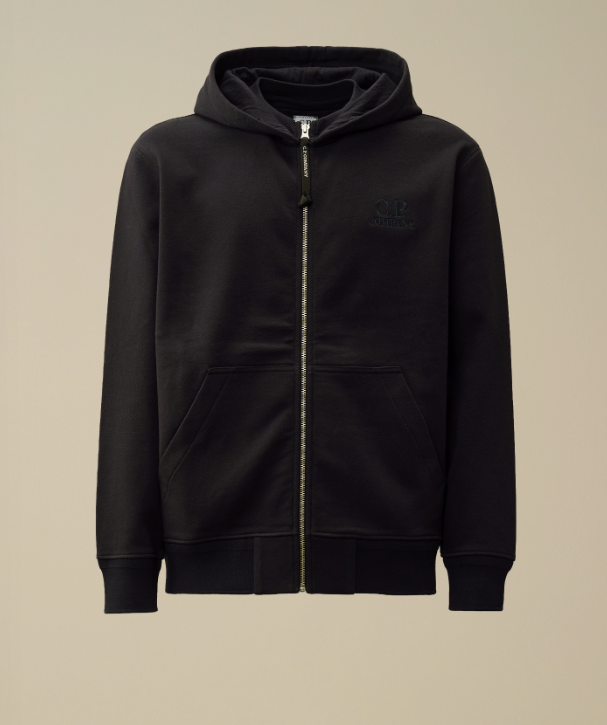 C.P. Company  拉絨棉質全拉鍊  LOGO  連帽上衣外套   JUL25