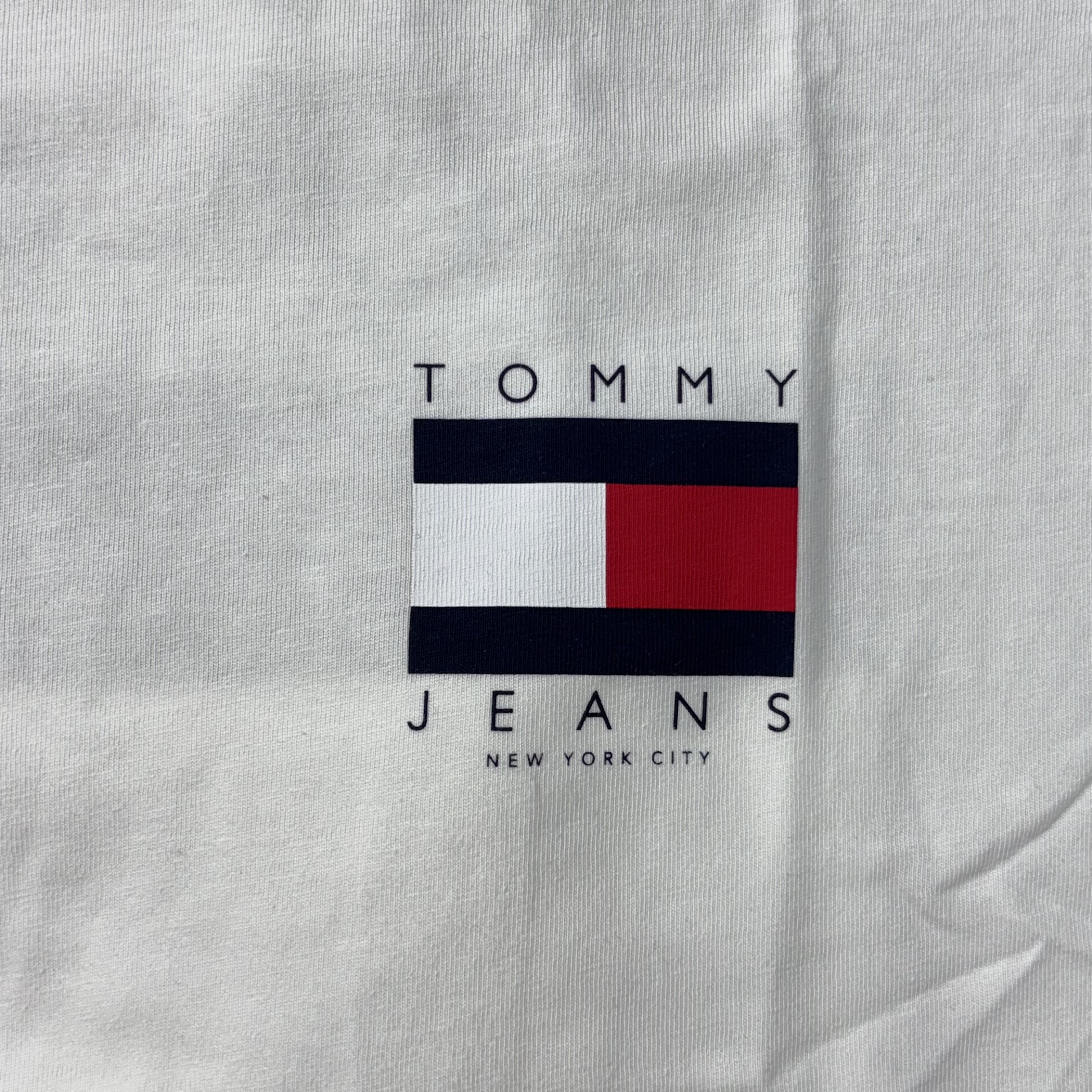 Tommy Jeans 背大LOGO短袖 白/灰