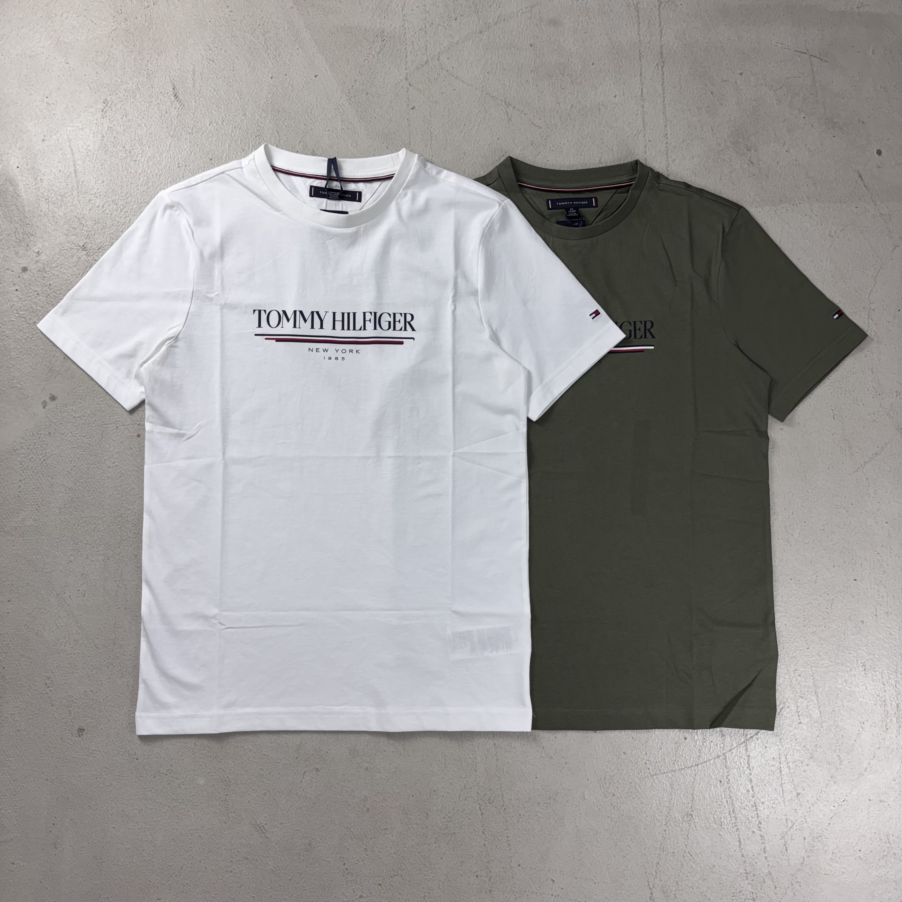Tommy Hilfiger New York 膠印字短袖 白/綠