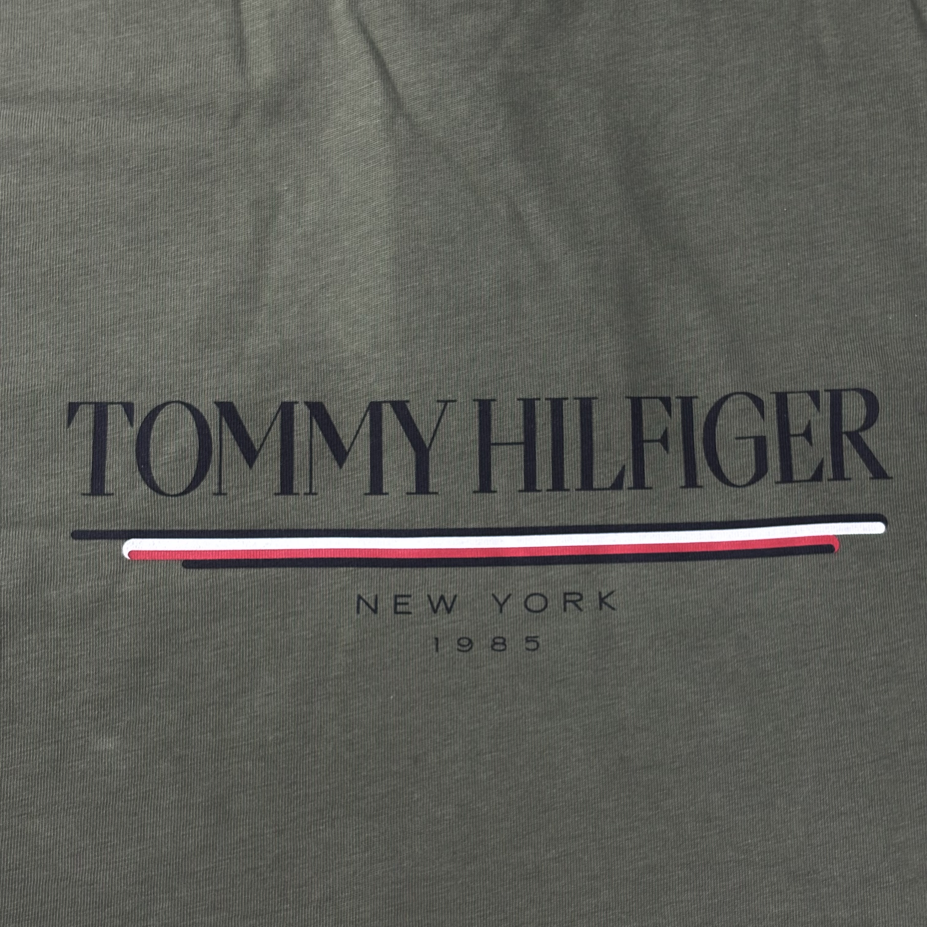 Tommy Hilfiger New York 膠印字短袖 白/綠