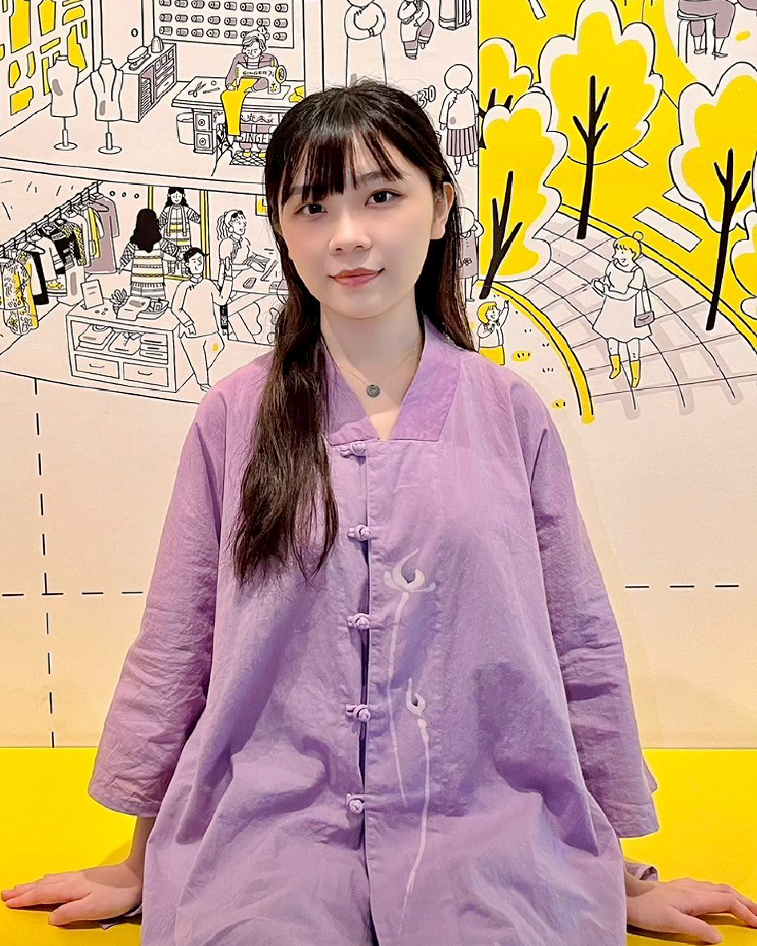 經典荷—和尚領長版上衣