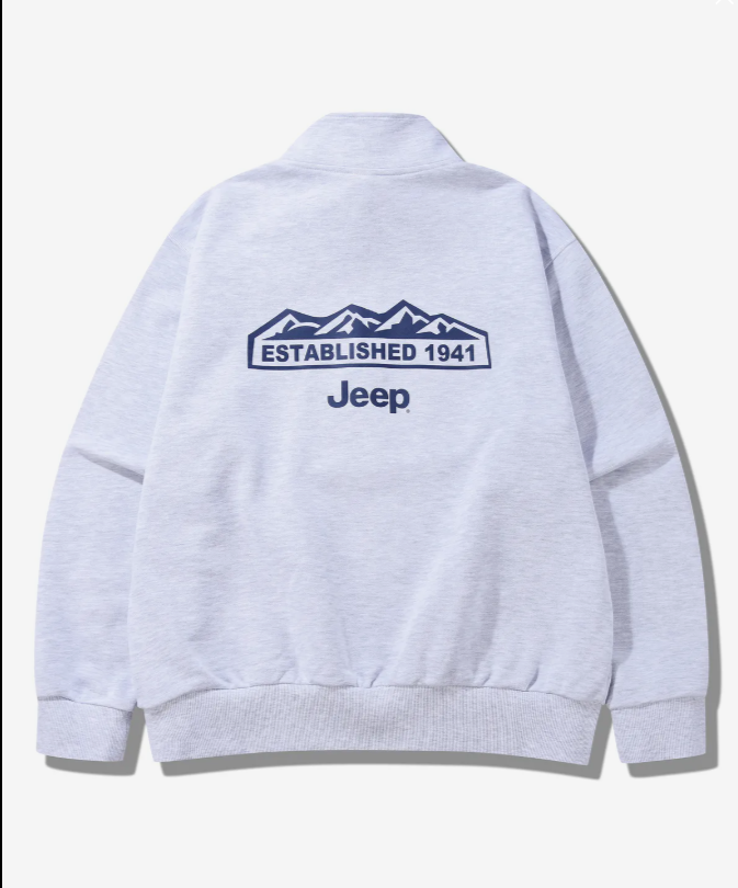 JEEP 吉普   輕量  M-Logo 半拉鍊運動上衣   JUL25