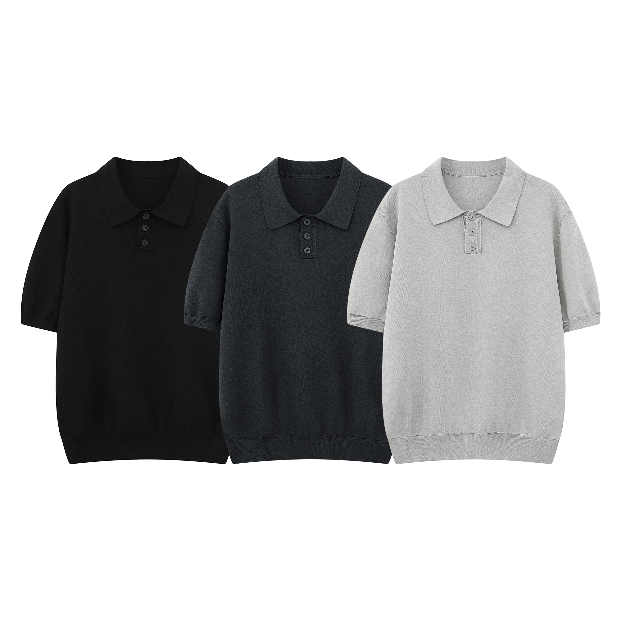 《S.V》素針織短版POLO T