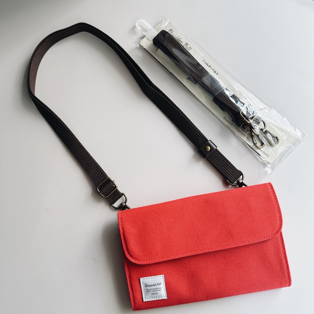 SMART FIT系列 專用掛鉤斜背帶 棕色｜日本SMART FIT