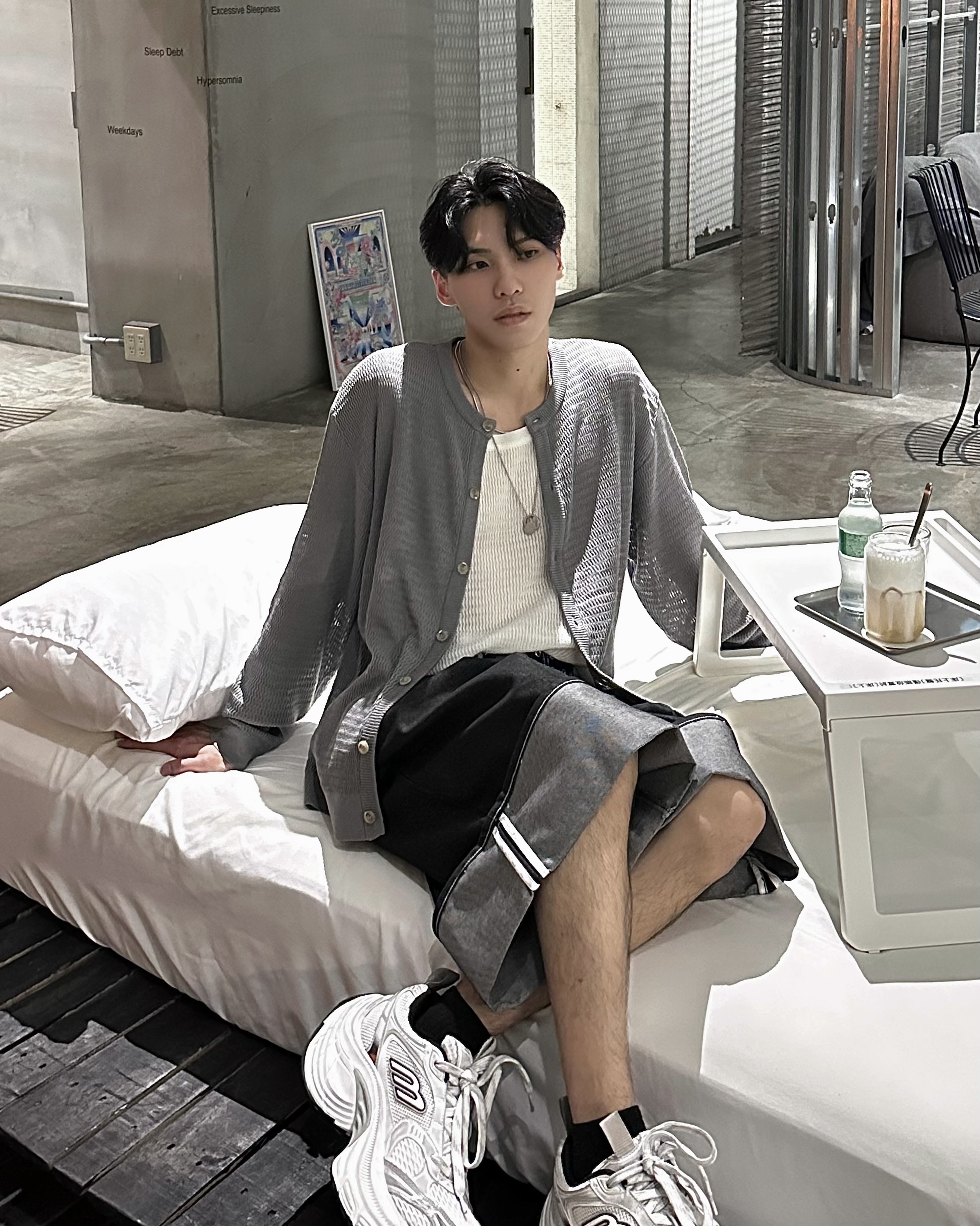 𝐇·𝐓·𝐒 韓國 成熟型男 圓領 輕薄 簡約俐落 針織 開襟衫 外套 罩衫