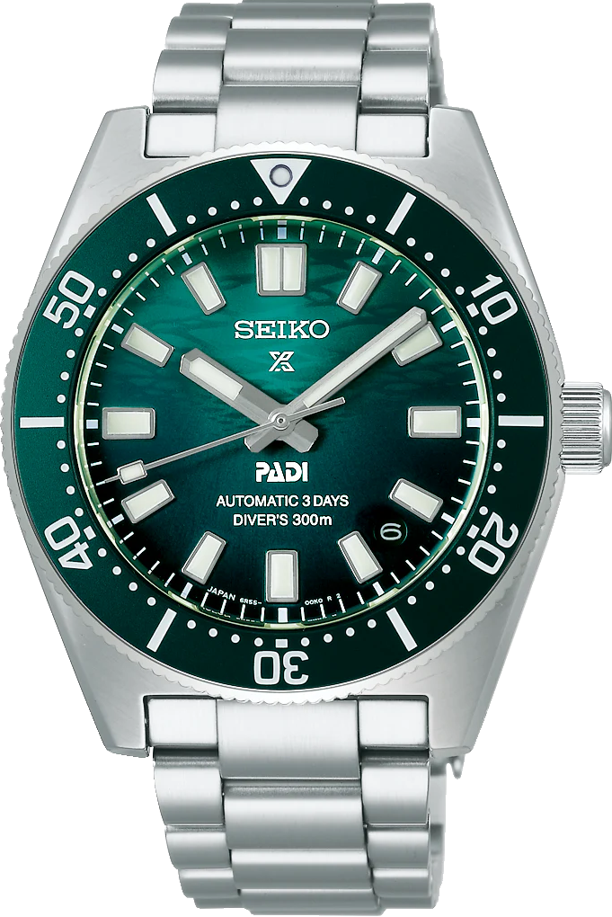 萬年鐘錶 - SEIKO PROSPEX  綠色面陶瓷錶圈三日鍊機芯300米潛水錶 DIVER SCUBA  SPB501J1  / 6R55-00N0G  錶徑40MM