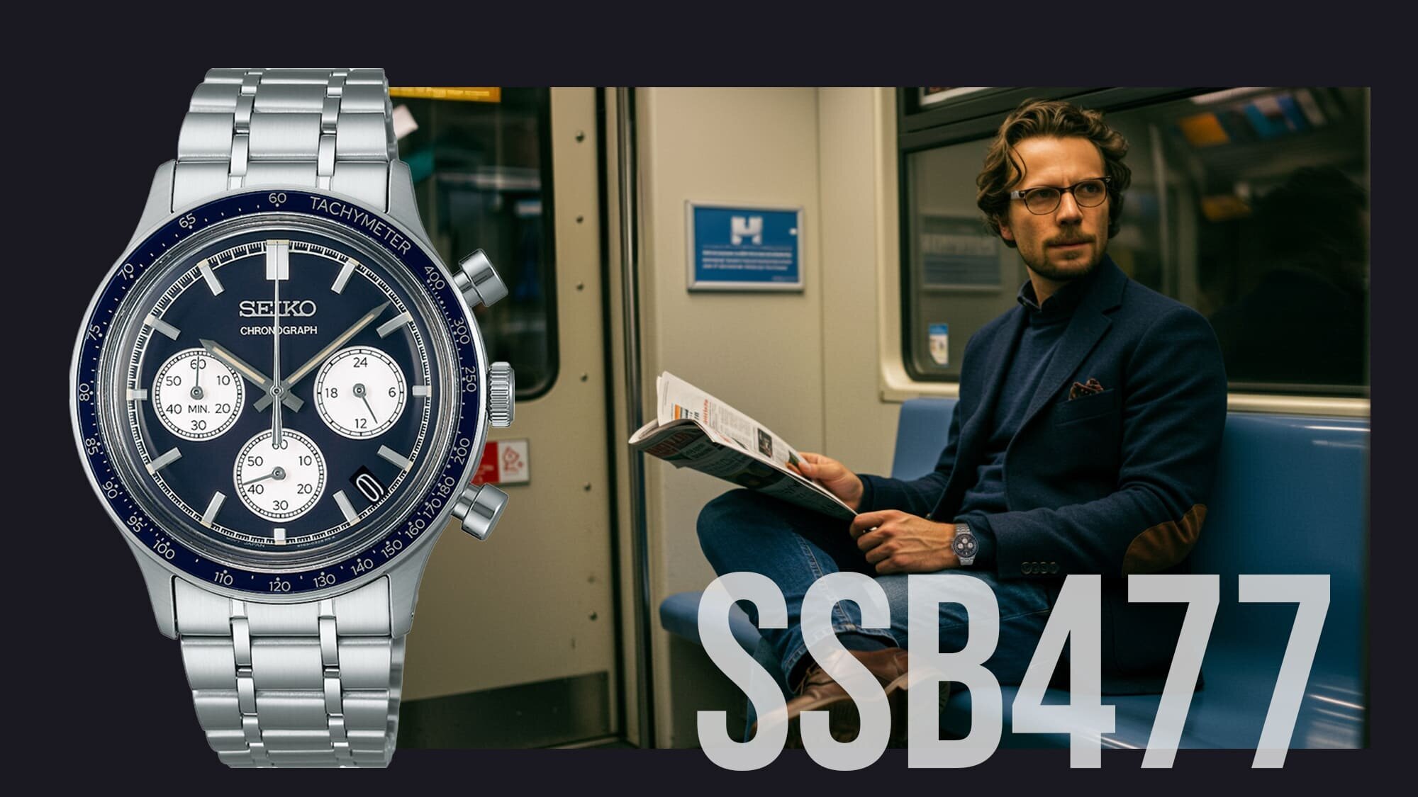 萬年鐘錶 - SEIKO   CS 系列  質感經典三眼計時男錶   SSB477P1 / 8T63-03P0B   錶徑38.7MM