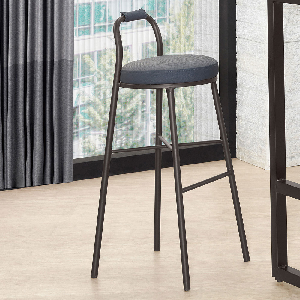 歐尼德工業風皮革吧台椅/高腳椅/單椅(兩色可選)