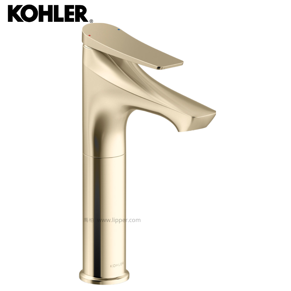 ★ 個性盡顯優惠 ★ KOHLER Fore Arc 高腳臉盆龍頭(法蘭金) K-29547T-4-AF