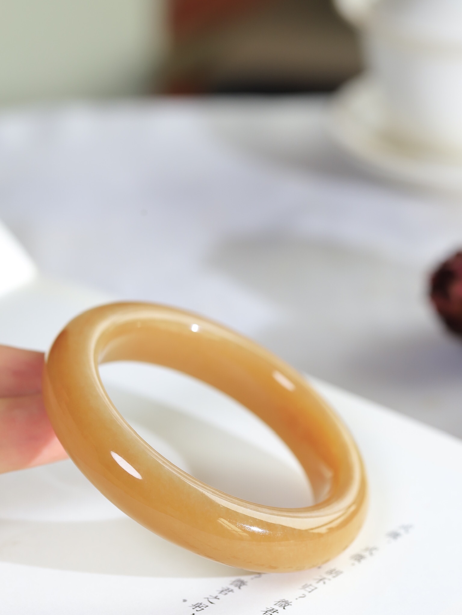 618135 56.5mm和田玉暖玉生香手鐲 (56-58)