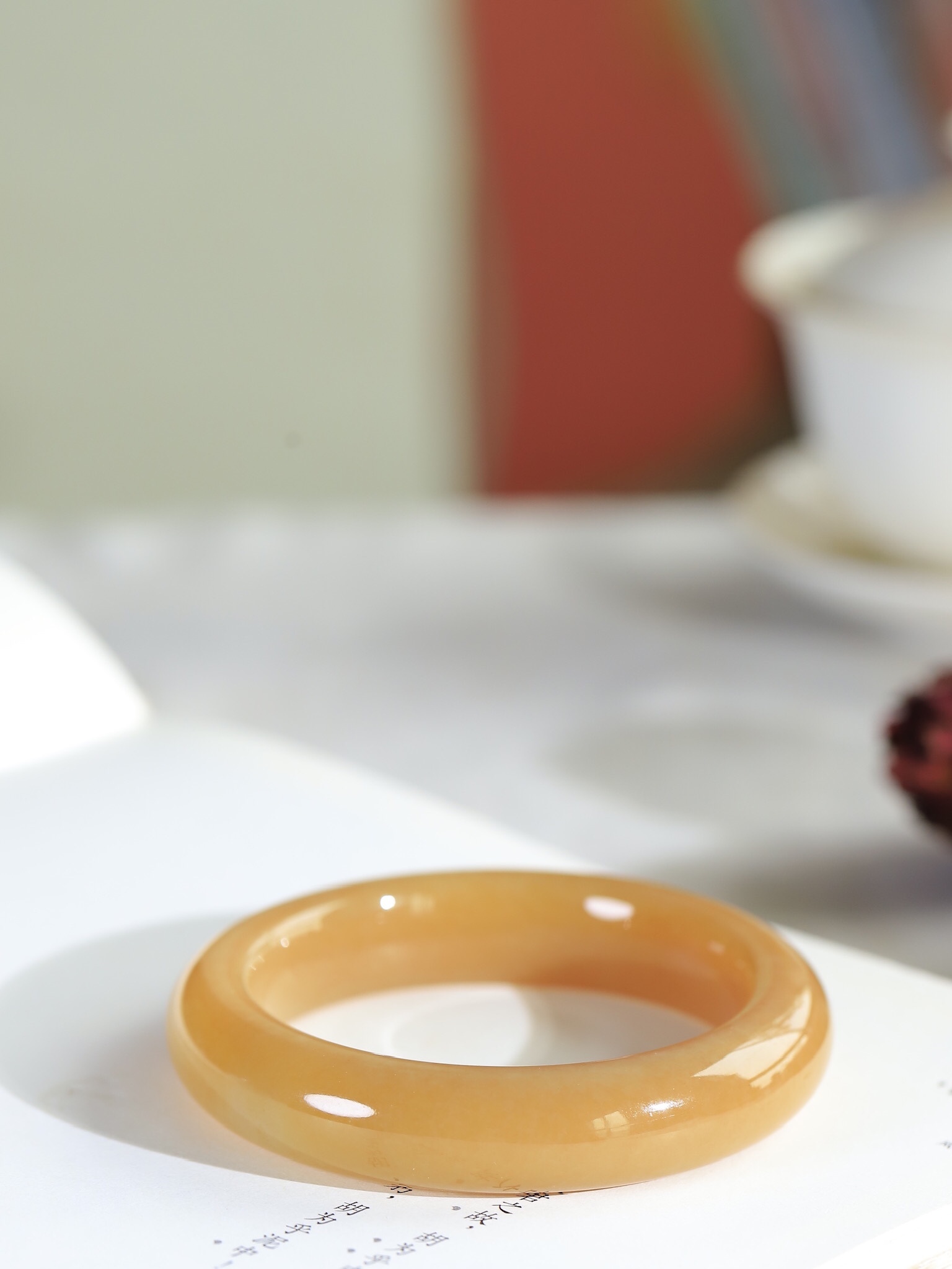 618135 56.5mm和田玉暖玉生香手鐲 (56-58)