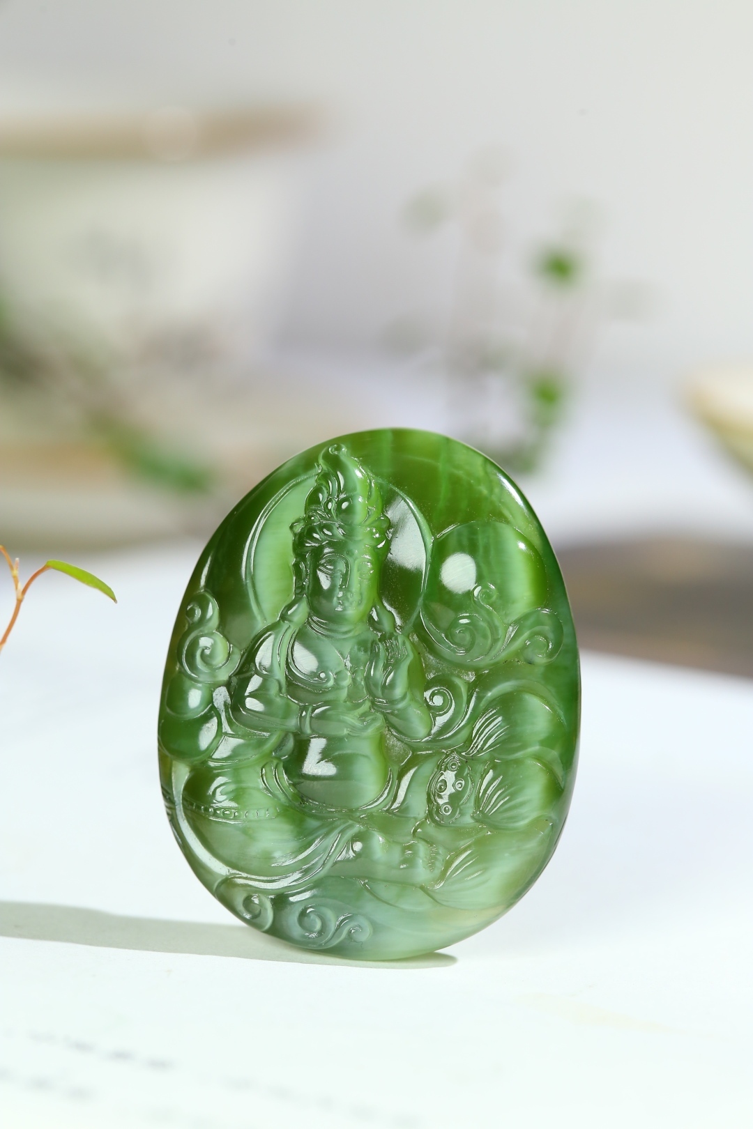 618136 和田玉坐蓮觀音